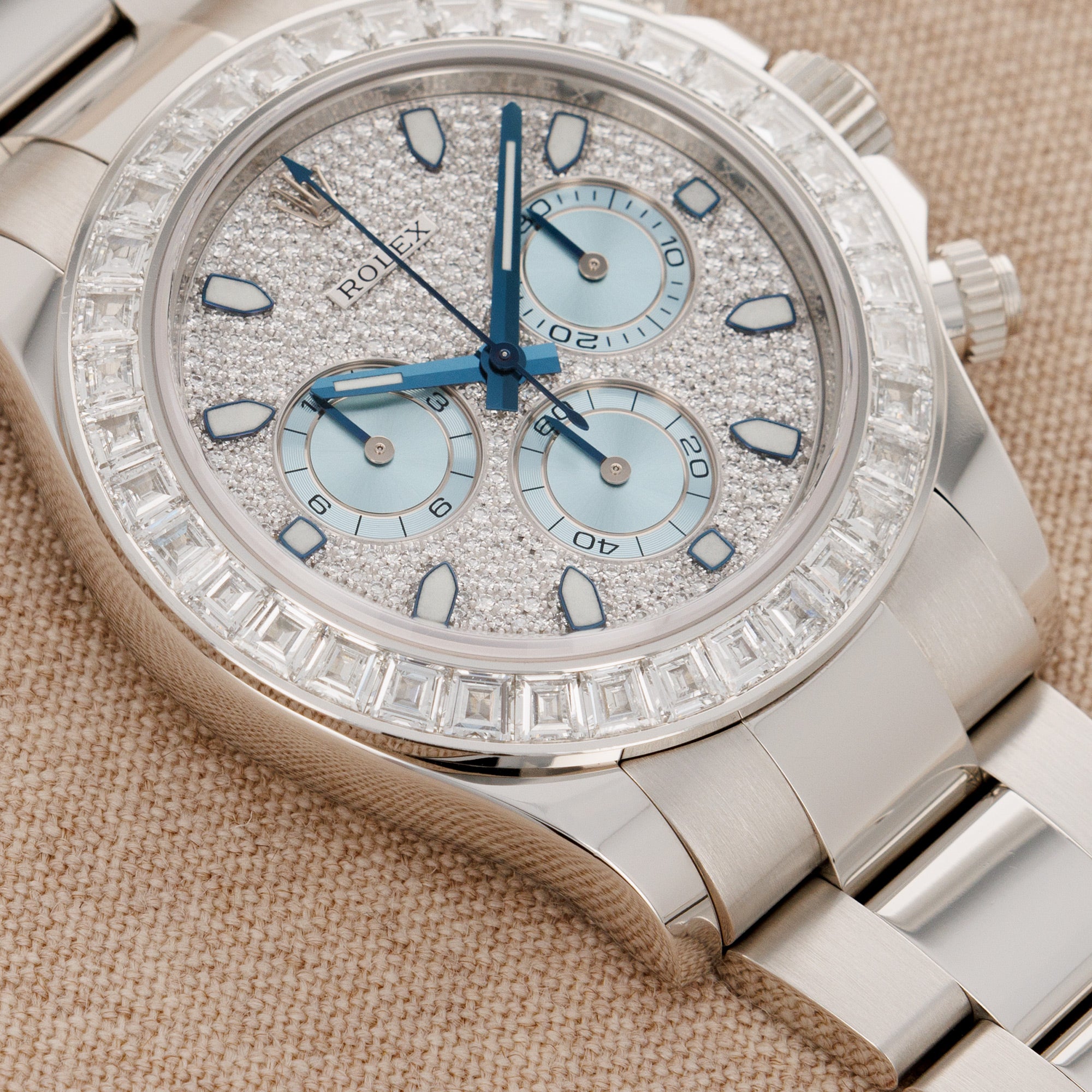 Rolex - Rolex Platinum Daytona Ref. 116576TBR with Baguette Diamonds - The Keystone Watches