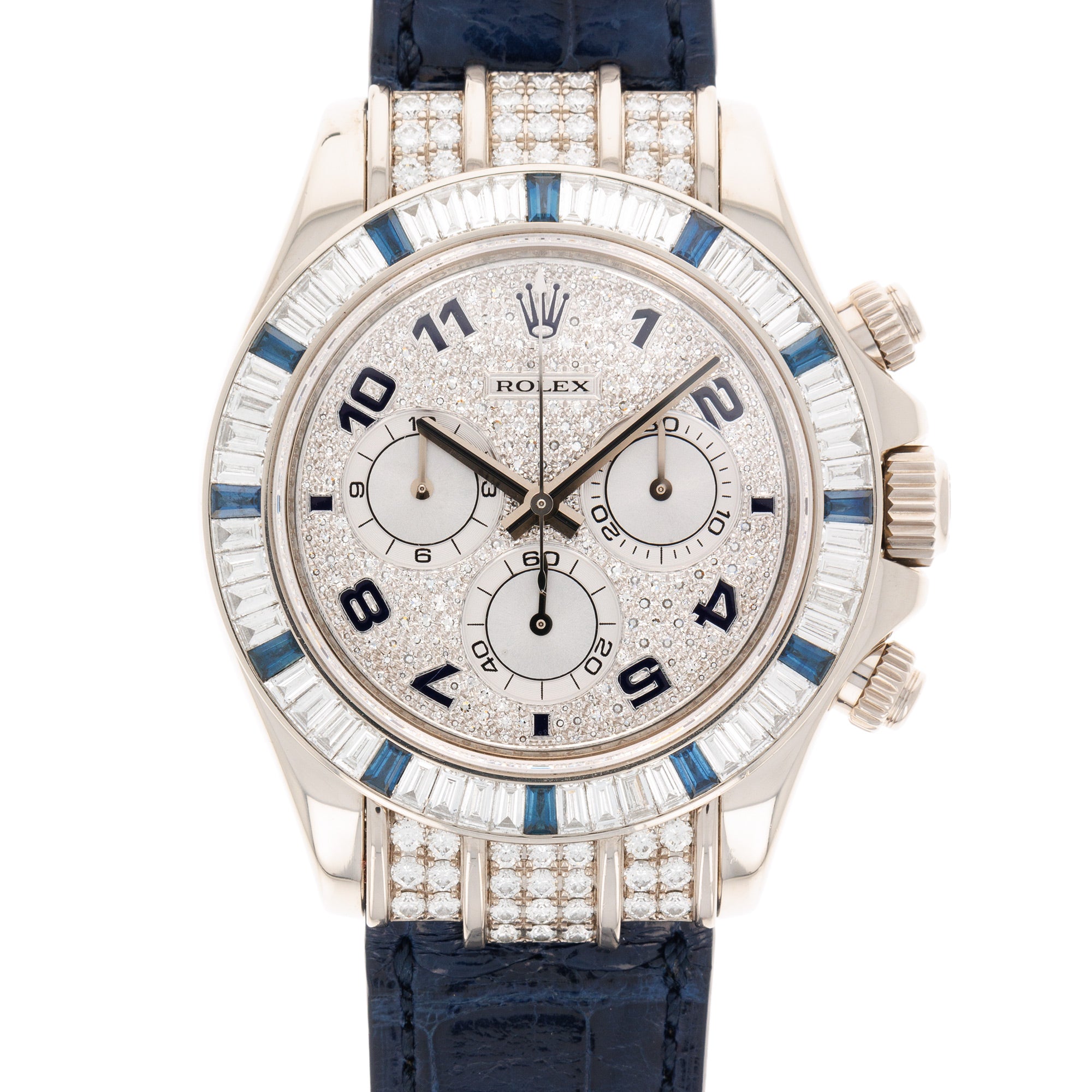 Rolex - Rolex White Gold Daytona Ref. 116599 with Diamonds and Sapphires - The Keystone Watches