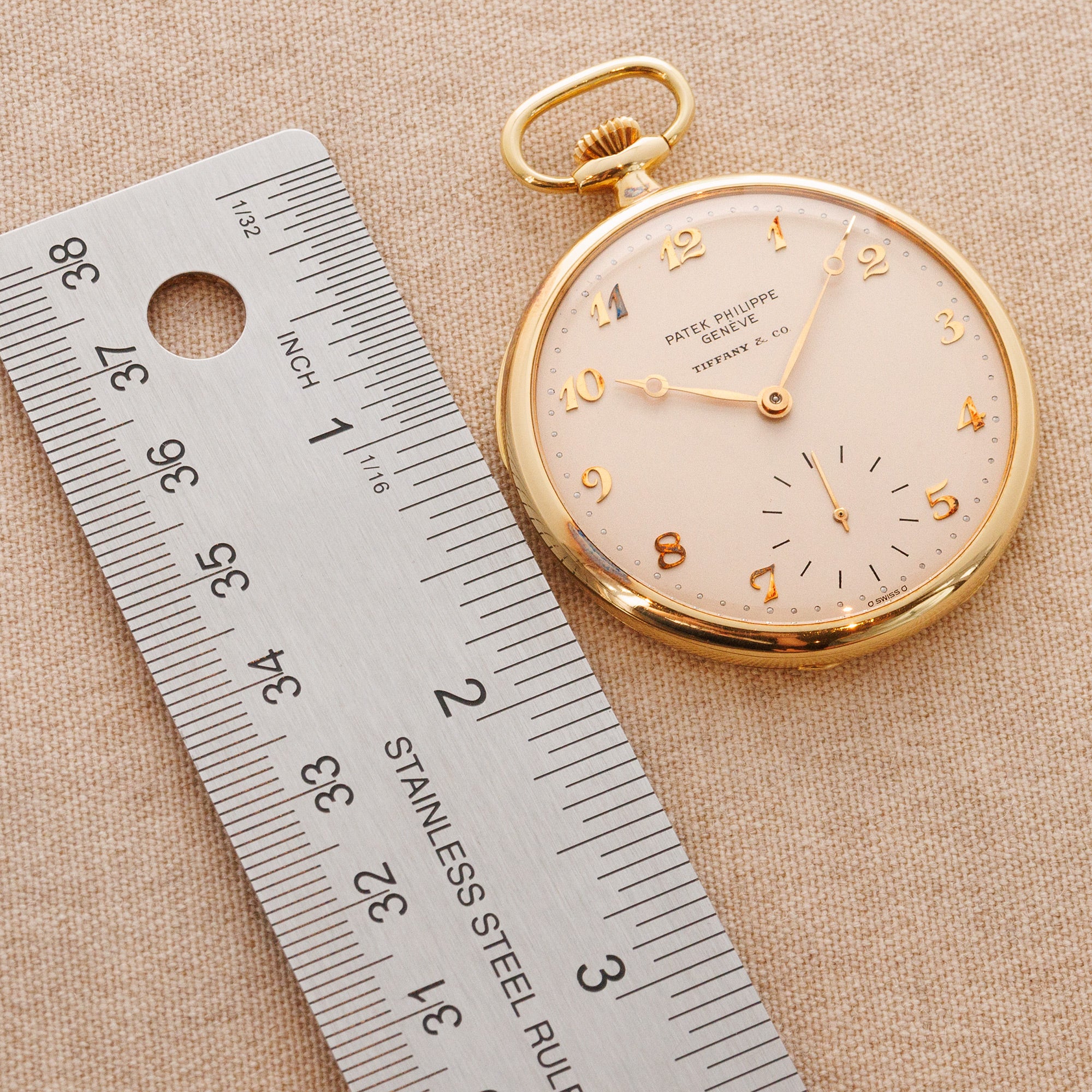 Patek Philippe Yellow Gold Pocket Watch Ref. 652 with Breguet Numerals Retailed by Tiffany &amp; Co. Ref. 652/1