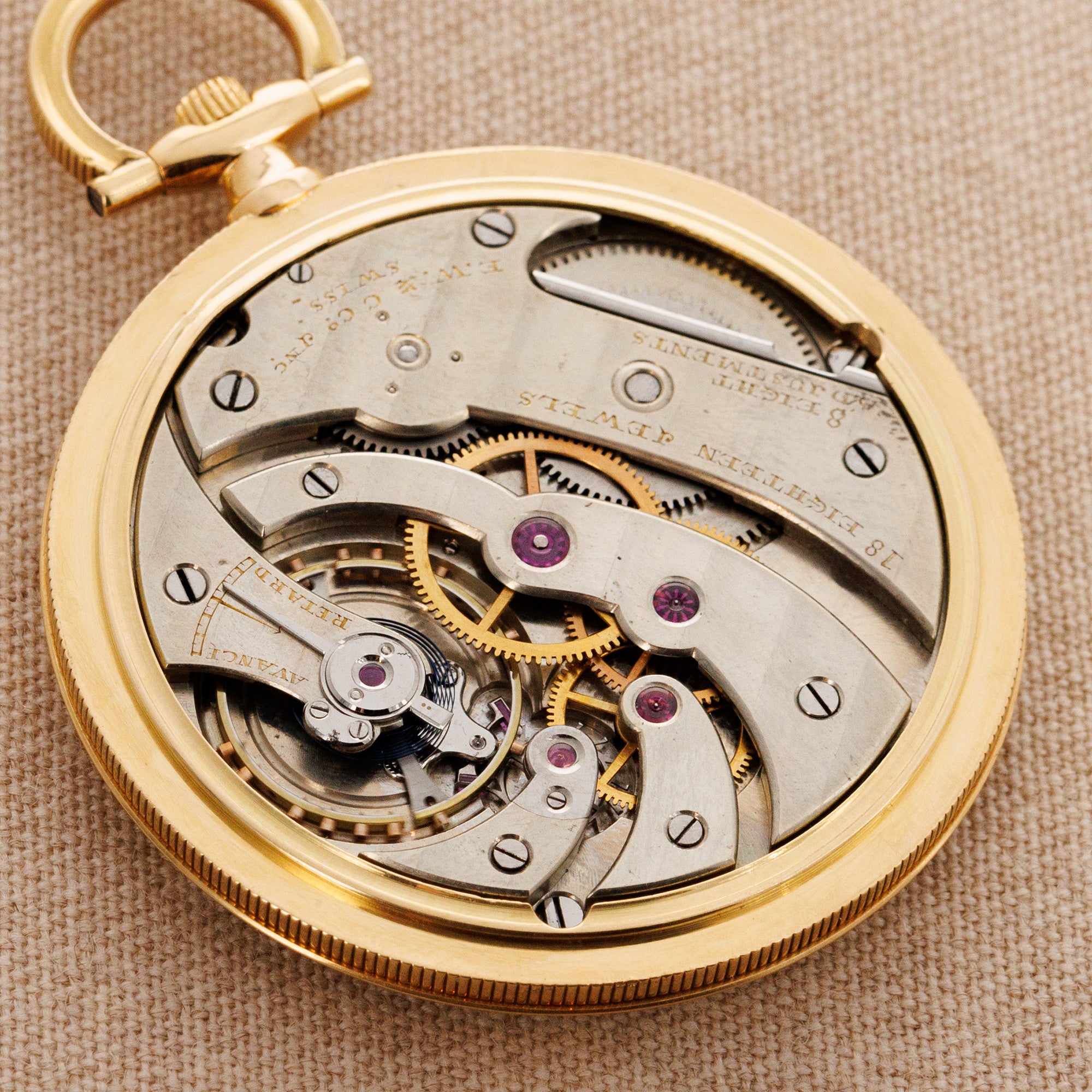 Cartier Yellow Gold Pocket Watch, European Watch & Clock Movement
