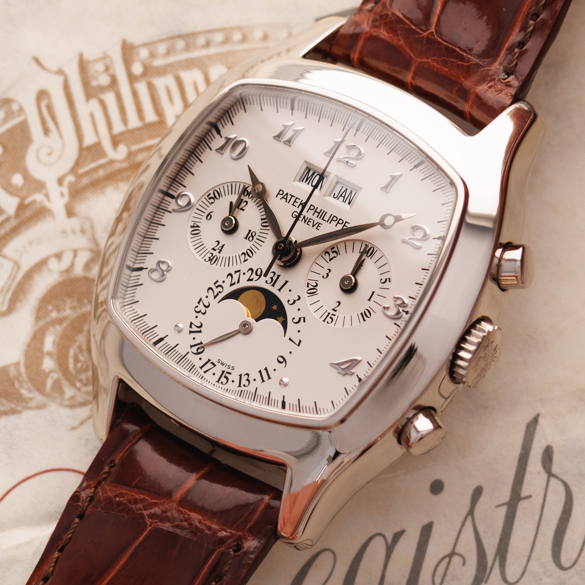 Patek Philippe - Patek Philippe White Gold Perpetual Calendar Chronograph Watch Ref. 5020 - The Keystone Watches