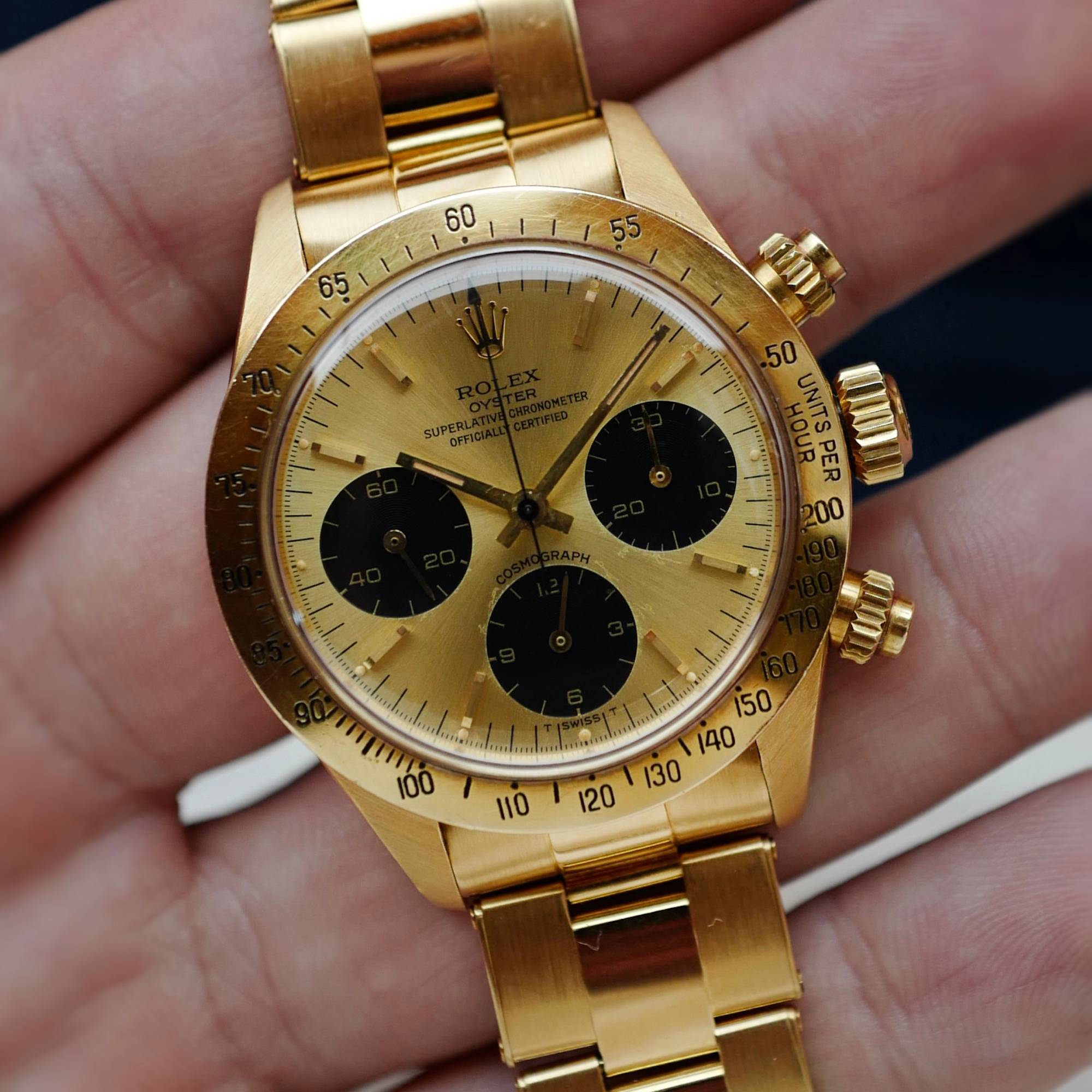 Rolex - Rolex Yellow Gold Cosmograph Daytona Watch Ref. 6265 with Original Box and Papers - The Keystone Watches
