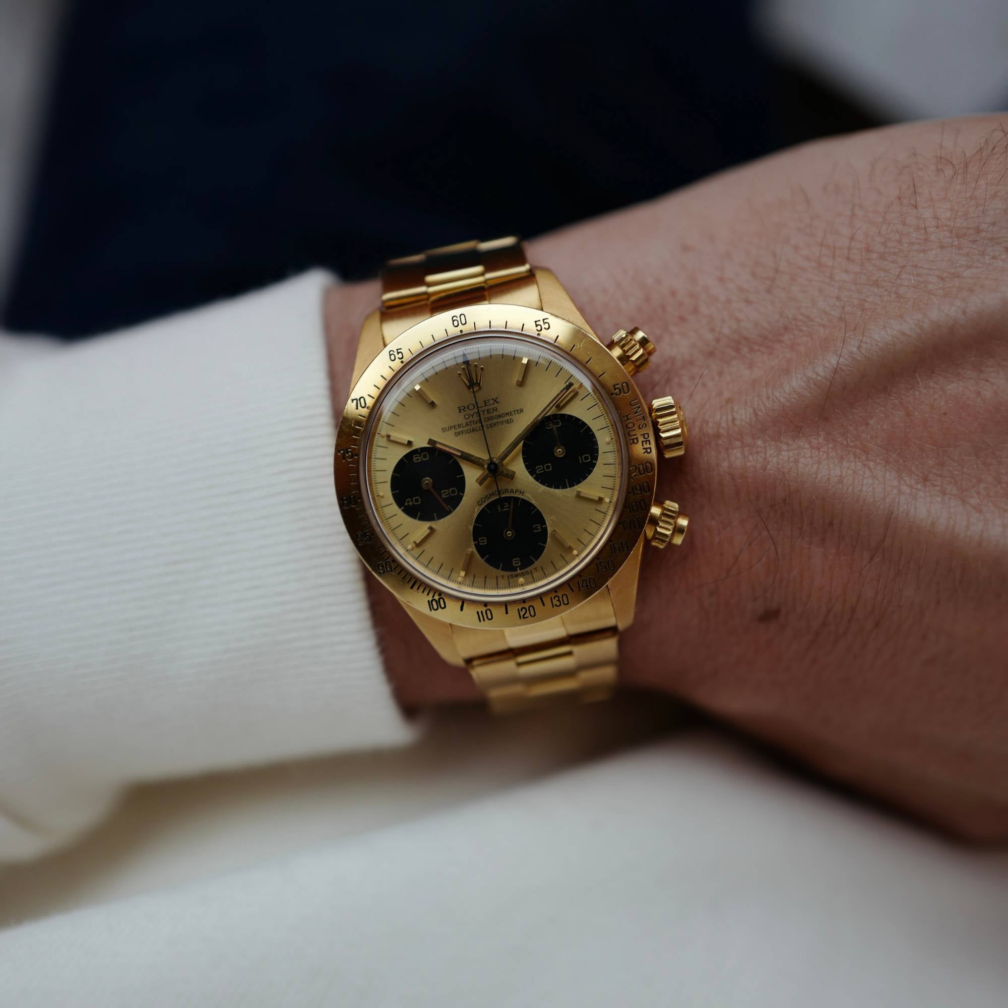 Rolex - Rolex Yellow Gold Cosmograph Daytona Watch Ref. 6265 with Original Box and Papers - The Keystone Watches