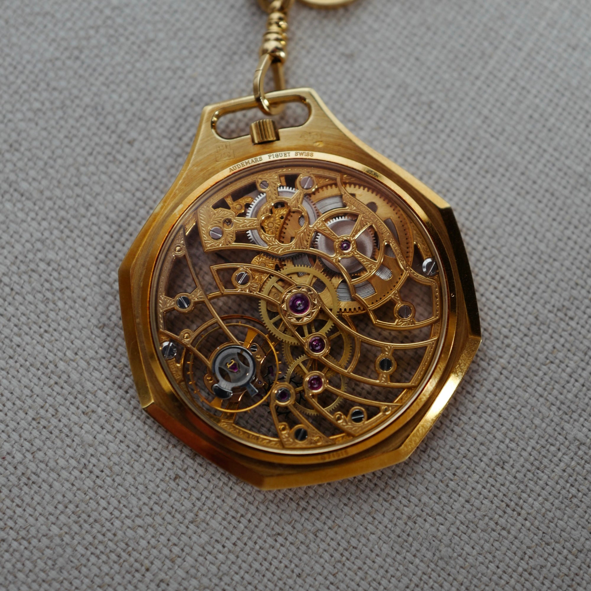 Audemars Piguet Skeletonized Royal Oak Necklace Pocket Watch