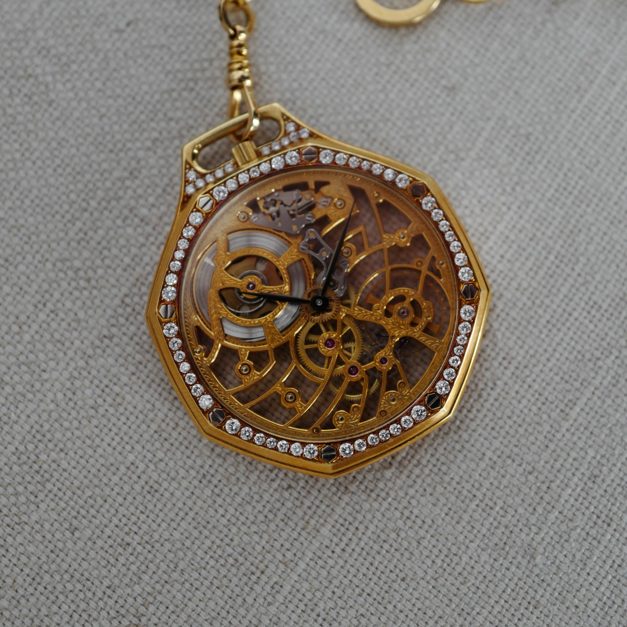 Audemars Piguet Skeletonized Royal Oak Necklace Pocket Watch