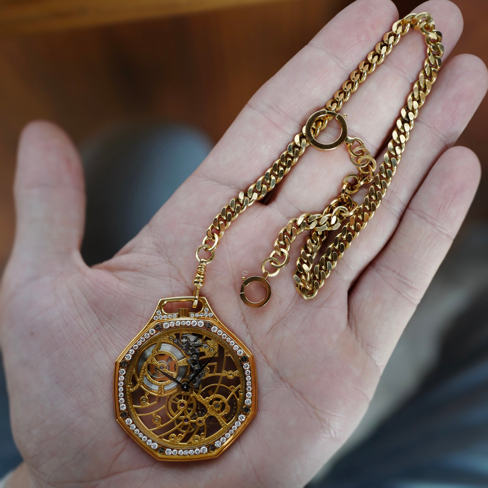 Audemars Piguet Skeletonized Royal Oak Necklace Pocket Watch