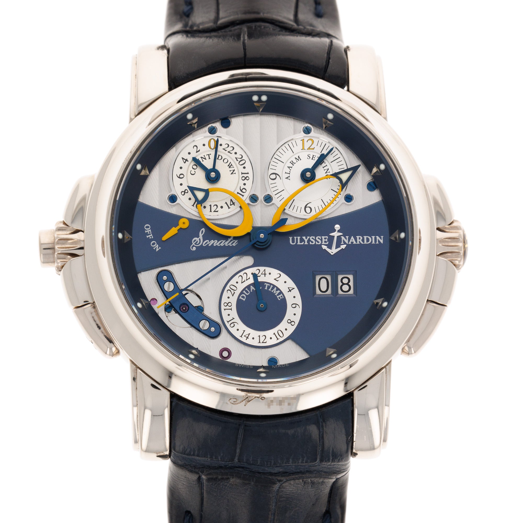 Ulysse Nardin - Ulysse Nardin White Gold Sonata Cathedral Dual Time Ref. 670-88 - The Keystone Watches