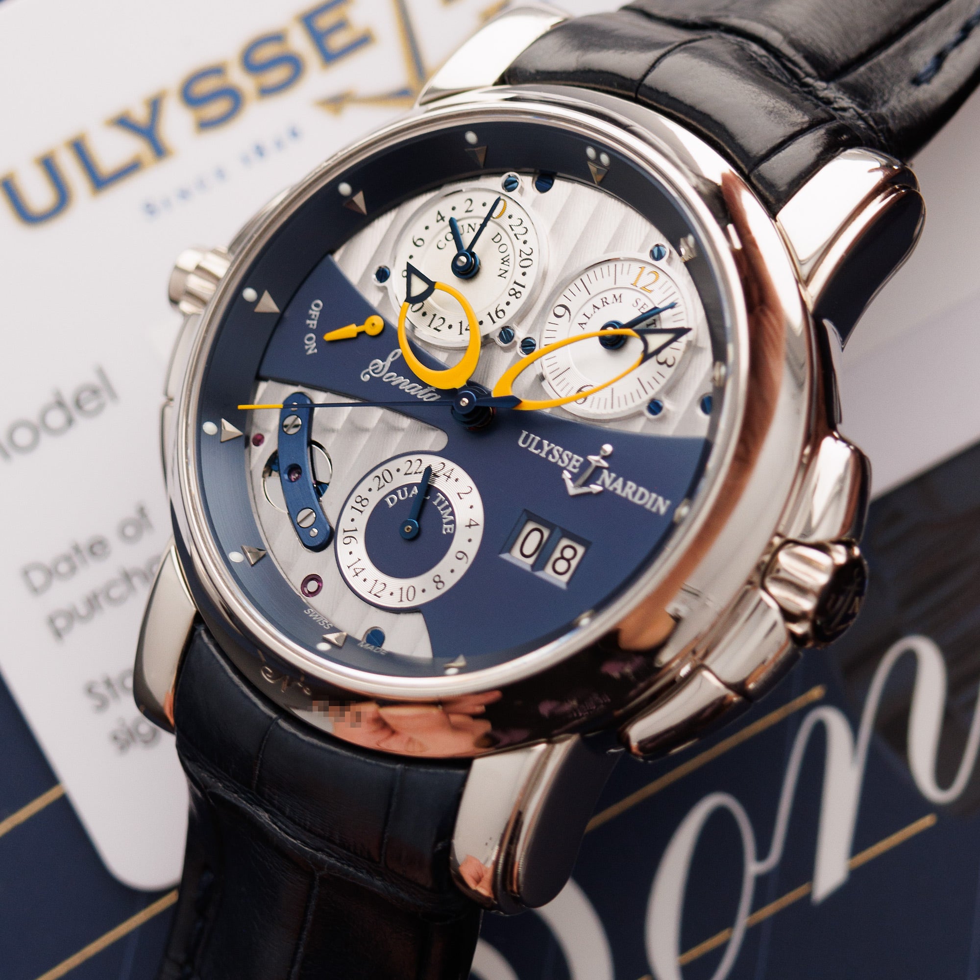 Ulysse Nardin - Ulysse Nardin White Gold Sonata Cathedral Dual Time Ref. 670-88 - The Keystone Watches