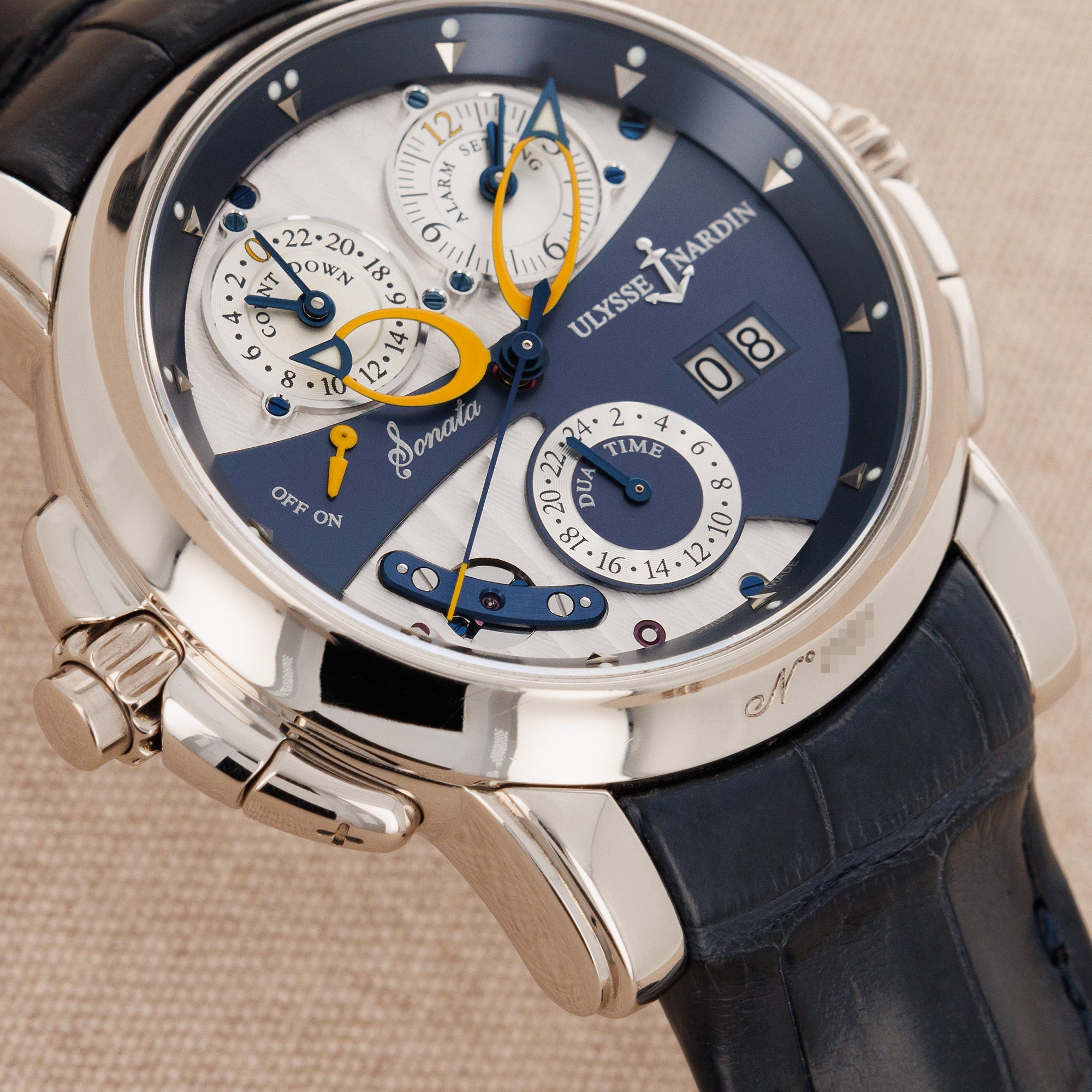 Ulysse Nardin - Ulysse Nardin White Gold Sonata Cathedral Dual Time Ref. 670-88 - The Keystone Watches