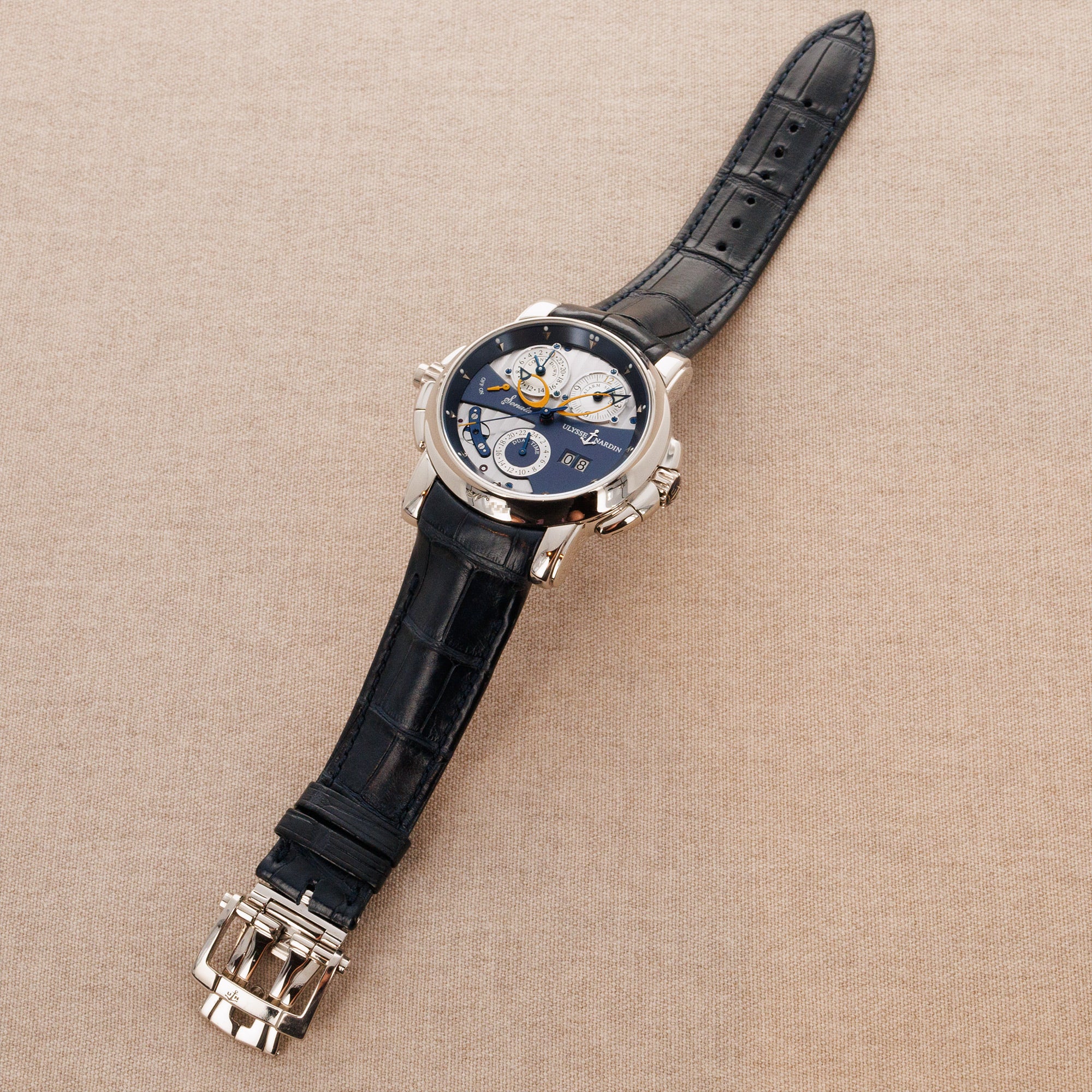Ulysse Nardin - Ulysse Nardin White Gold Sonata Cathedral Dual Time Ref. 670-88 - The Keystone Watches