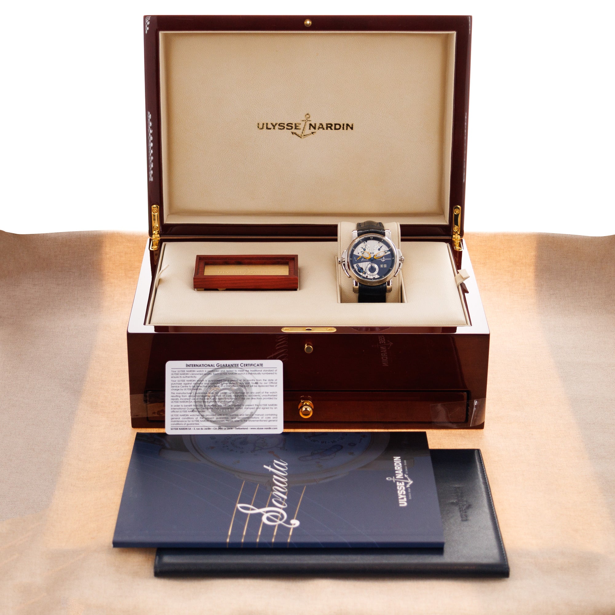 Ulysse Nardin - Ulysse Nardin White Gold Sonata Cathedral Dual Time Ref. 670-88 - The Keystone Watches