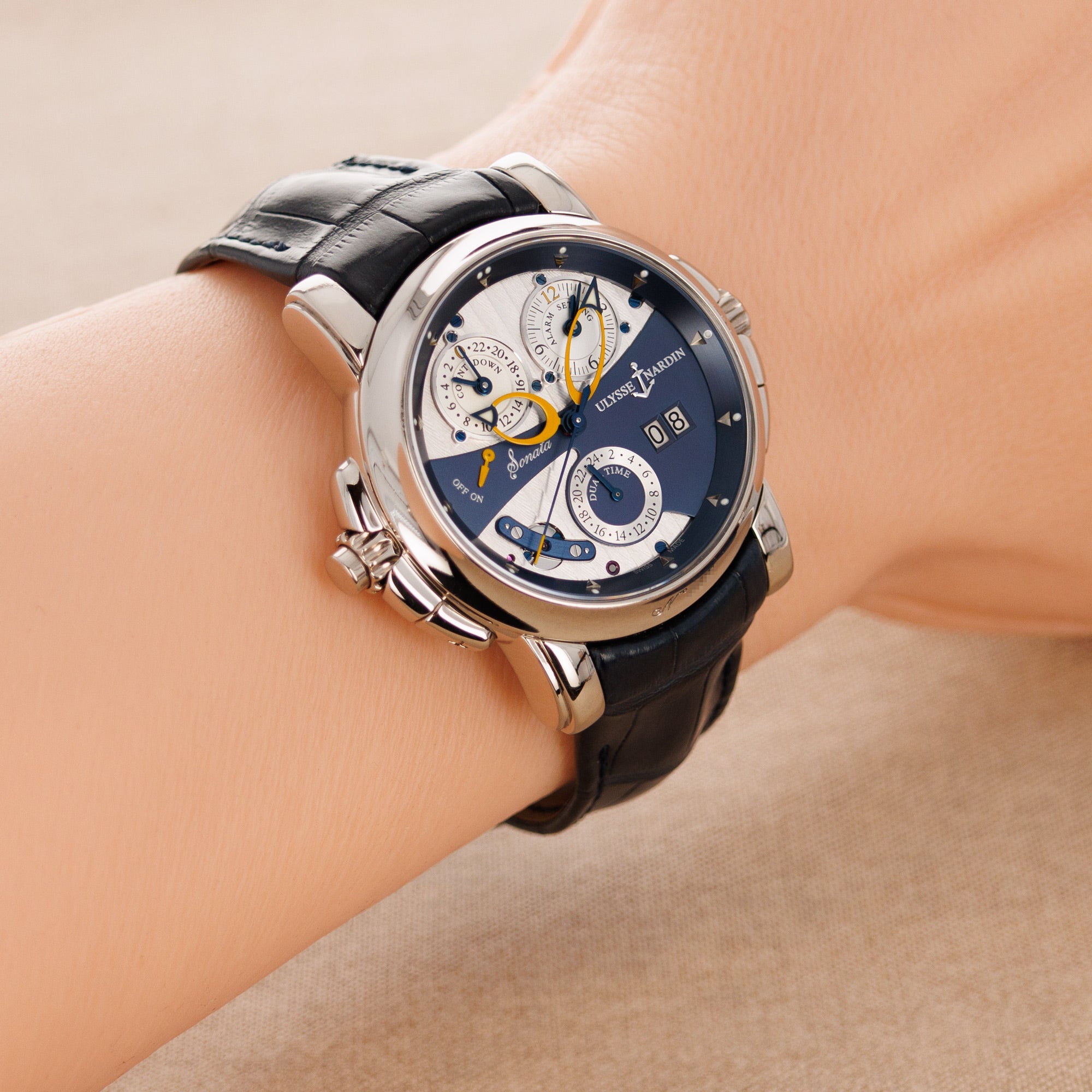 Ulysse Nardin - Ulysse Nardin White Gold Sonata Cathedral Dual Time Ref. 670-88 - The Keystone Watches