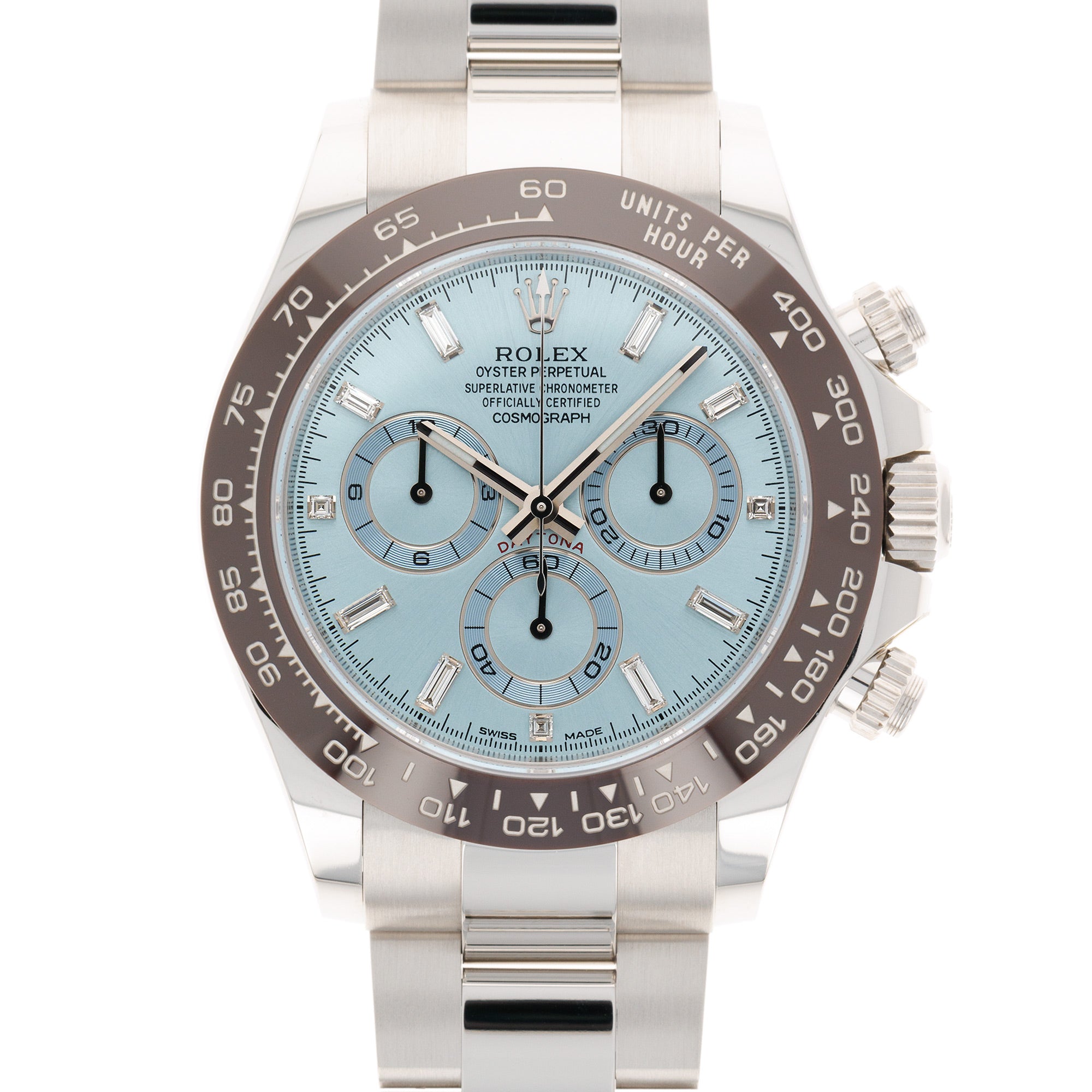 Rolex - Rolex Platinum Cosmograph Daytona Watch Ref. 116506 with Baguette Markers - The Keystone Watches