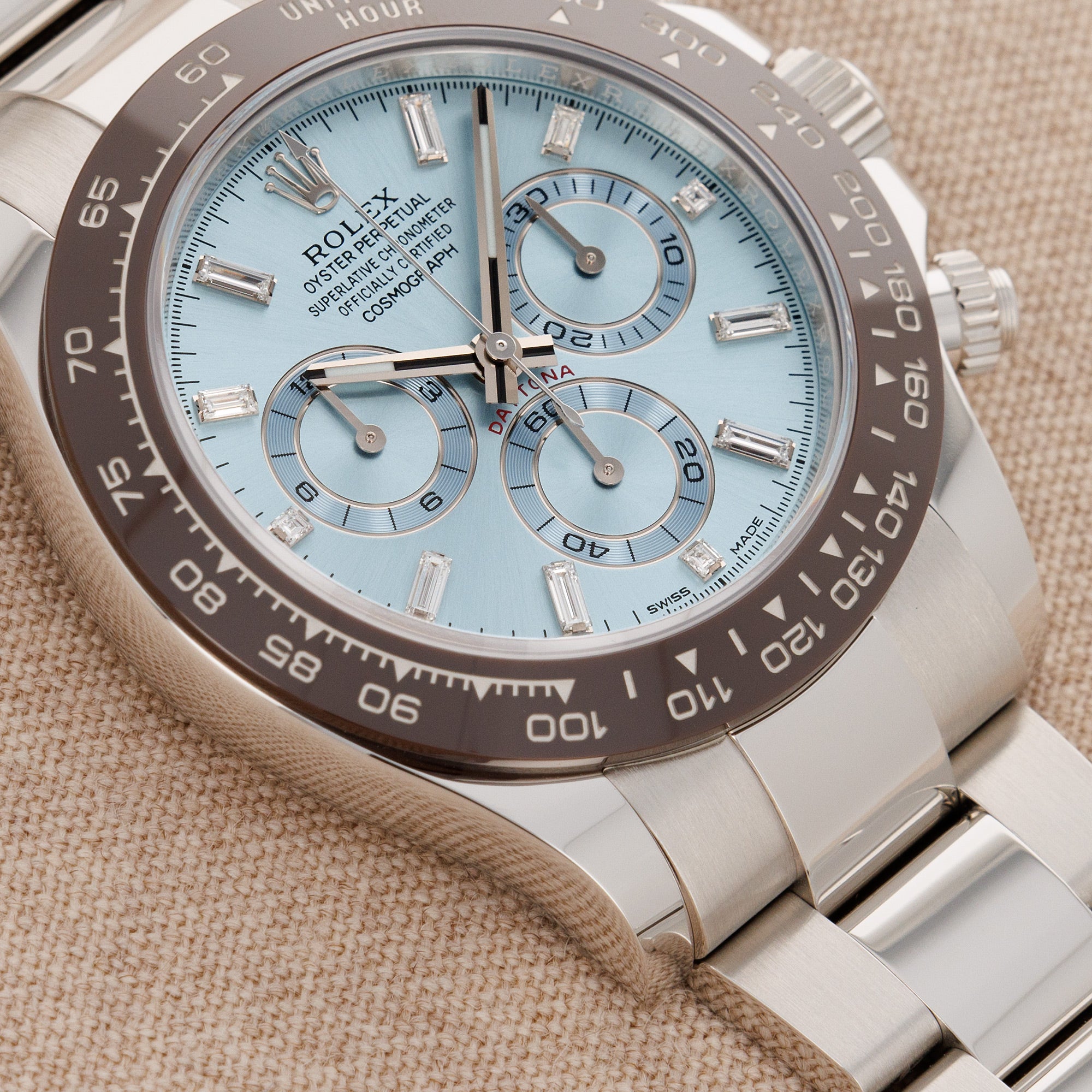 Rolex - Rolex Platinum Cosmograph Daytona Watch Ref. 116506 with Baguette Markers - The Keystone Watches
