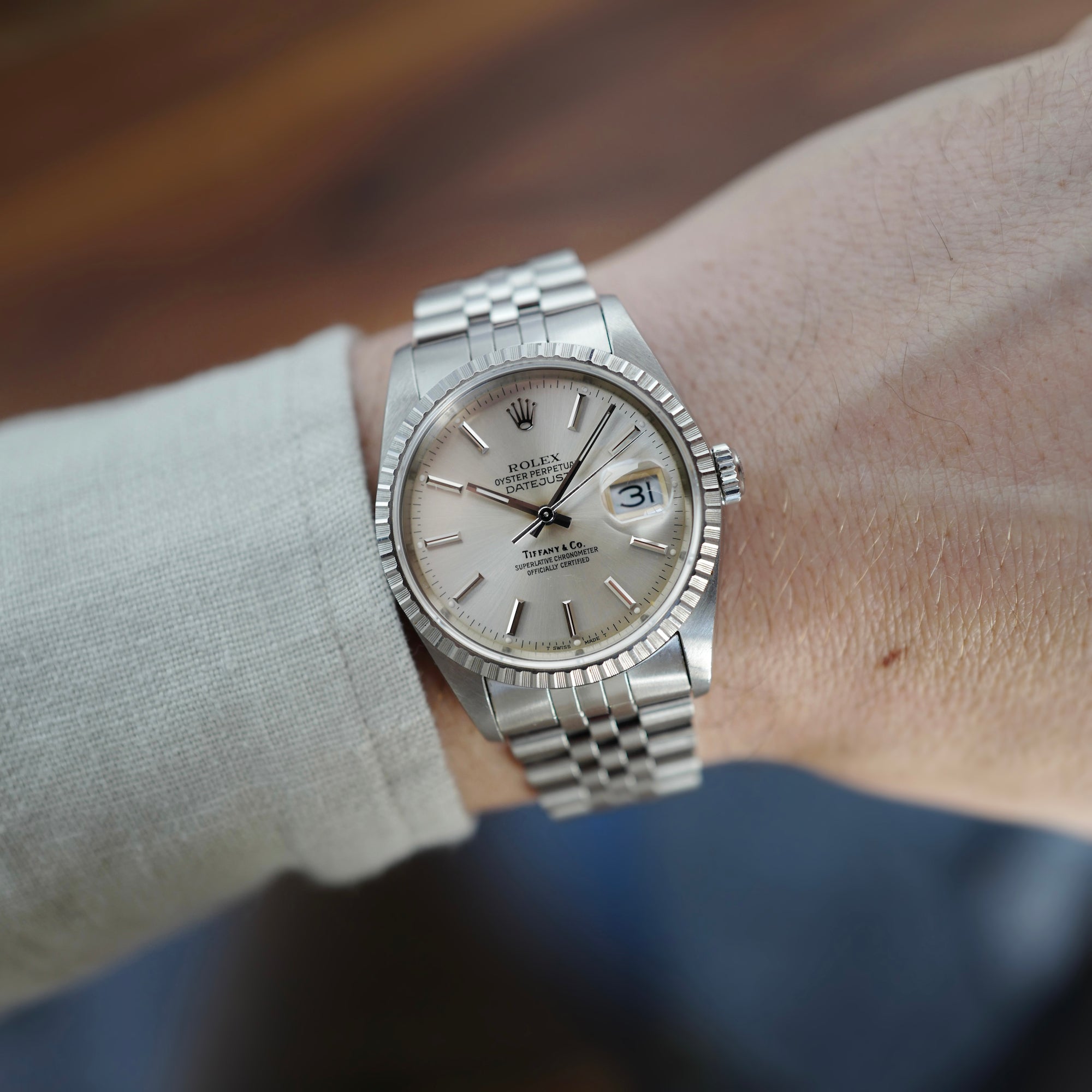 Rolex - Rolex Steel Datejust Ref. 16220 Retailed by Tiffany & Co. (NEW ARRIVAL) - The Keystone Watches