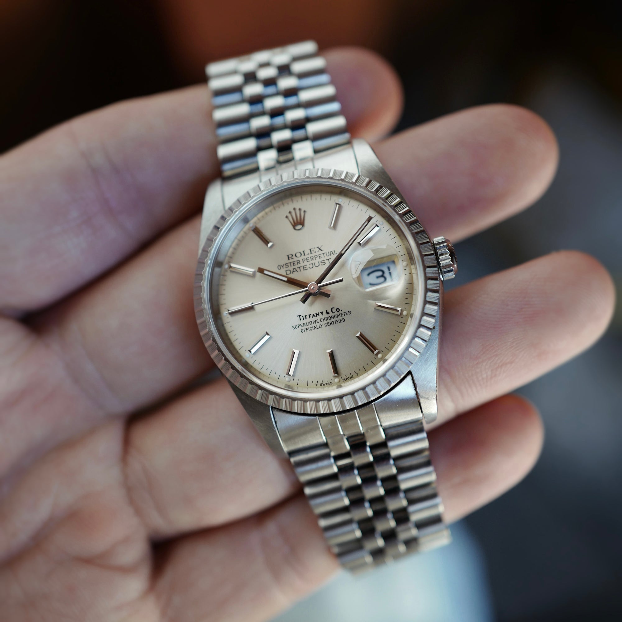 Rolex - Rolex Steel Datejust Ref. 16220 Retailed by Tiffany & Co. (NEW ARRIVAL) - The Keystone Watches