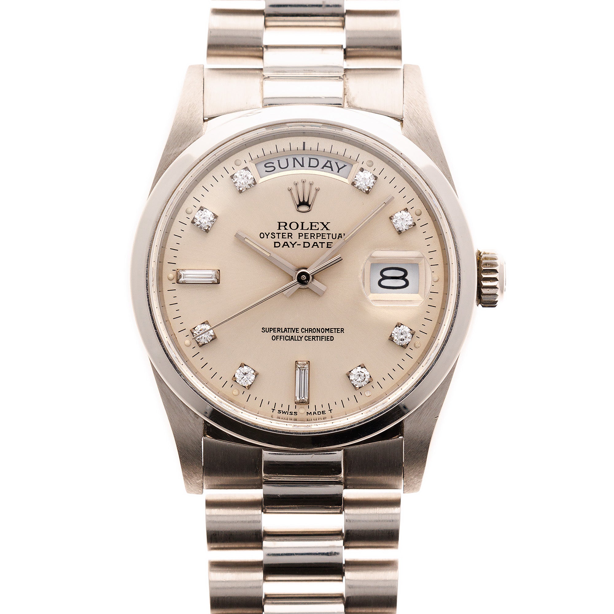 Rolex Platinum Day Date Smooth Bezel Ref. 18206
