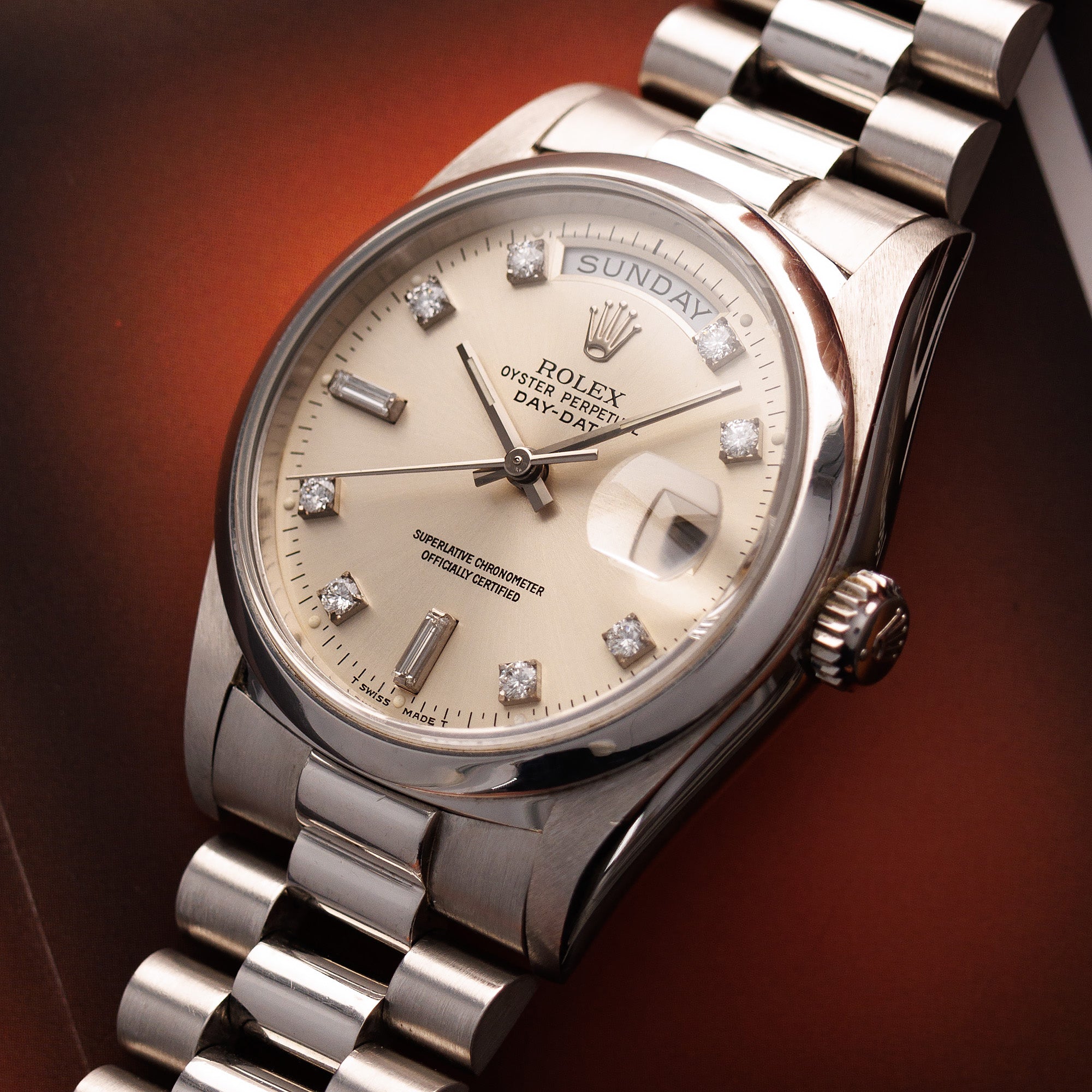 Rolex Platinum Day Date Smooth Bezel Ref. 18206