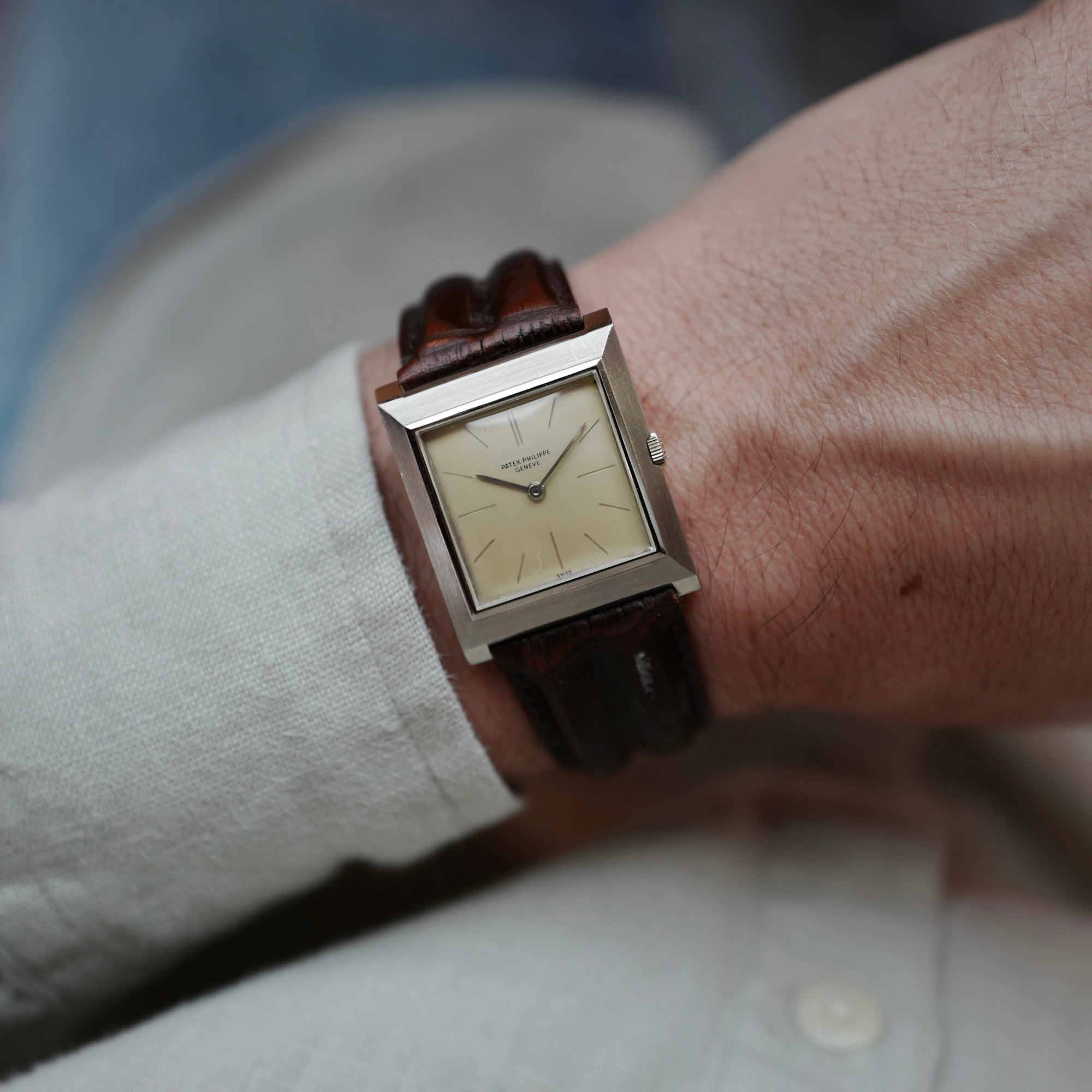 Patek Philippe White Gold Square Watch Ref. 3404