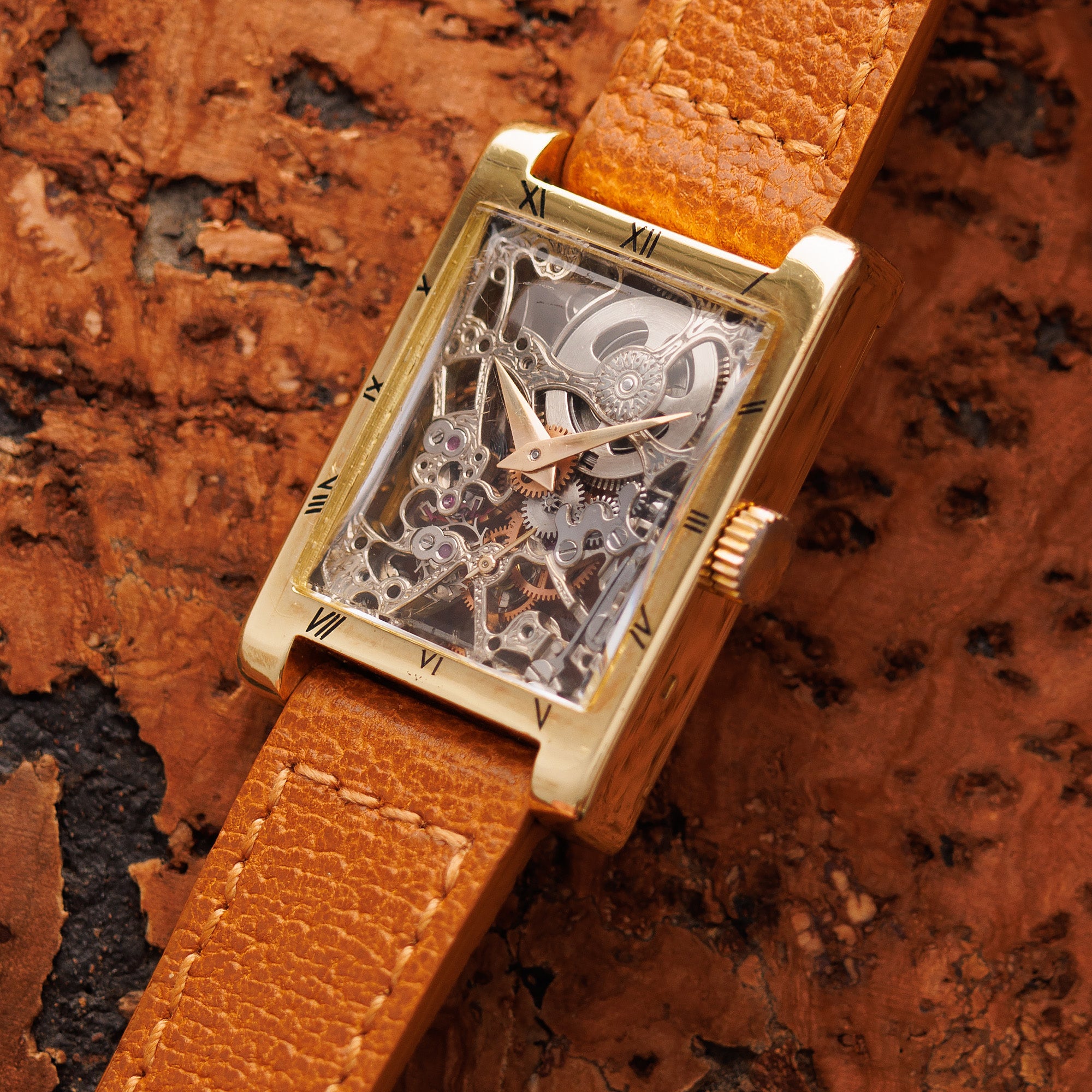 Audemars Piguet Yellow Gold Skeleton Watch, 1950s