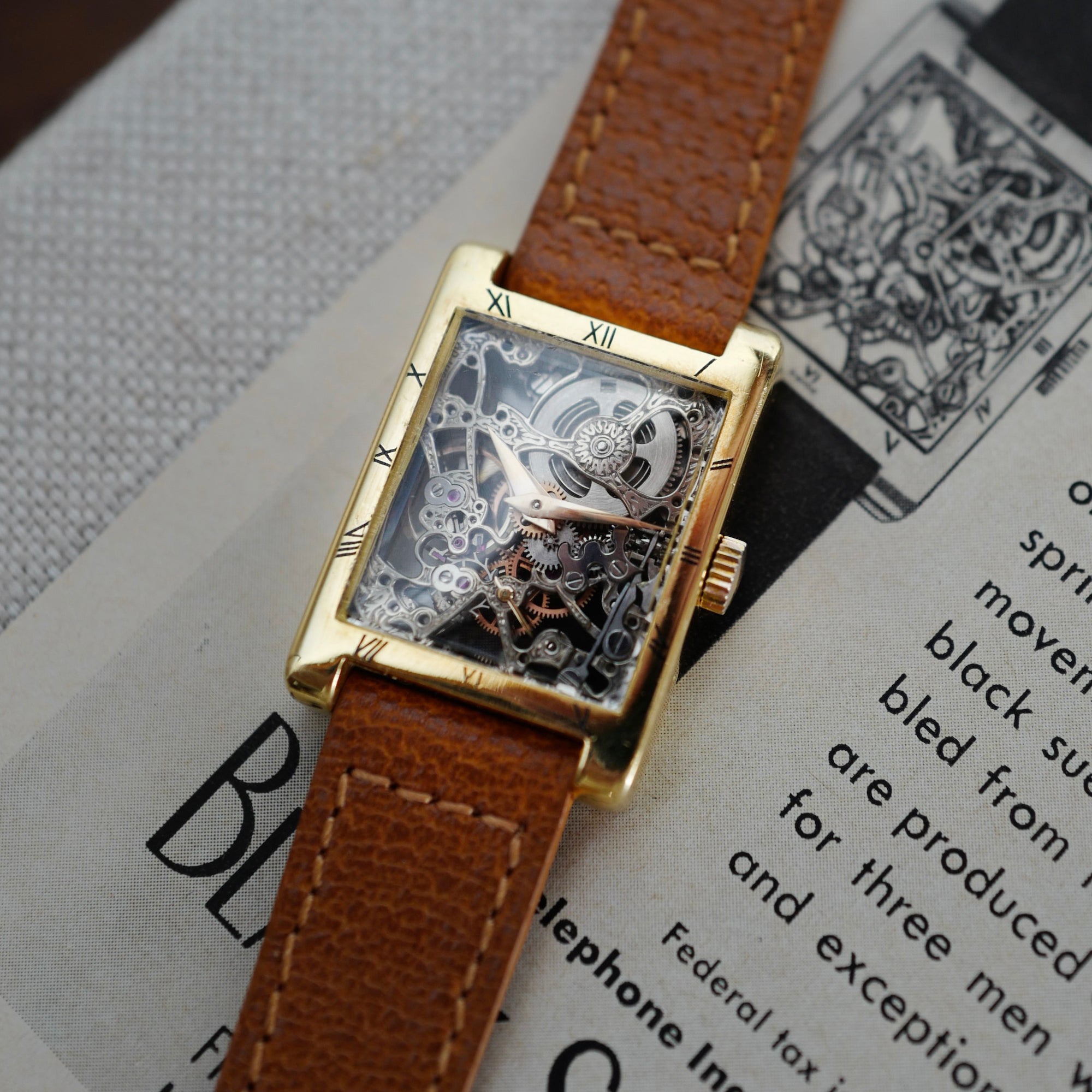 Audemars Piguet Yellow Gold Skeleton Watch, 1950s