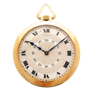 Cartier Breguet and Roman Numeral Pocket Watch with EWC Movement