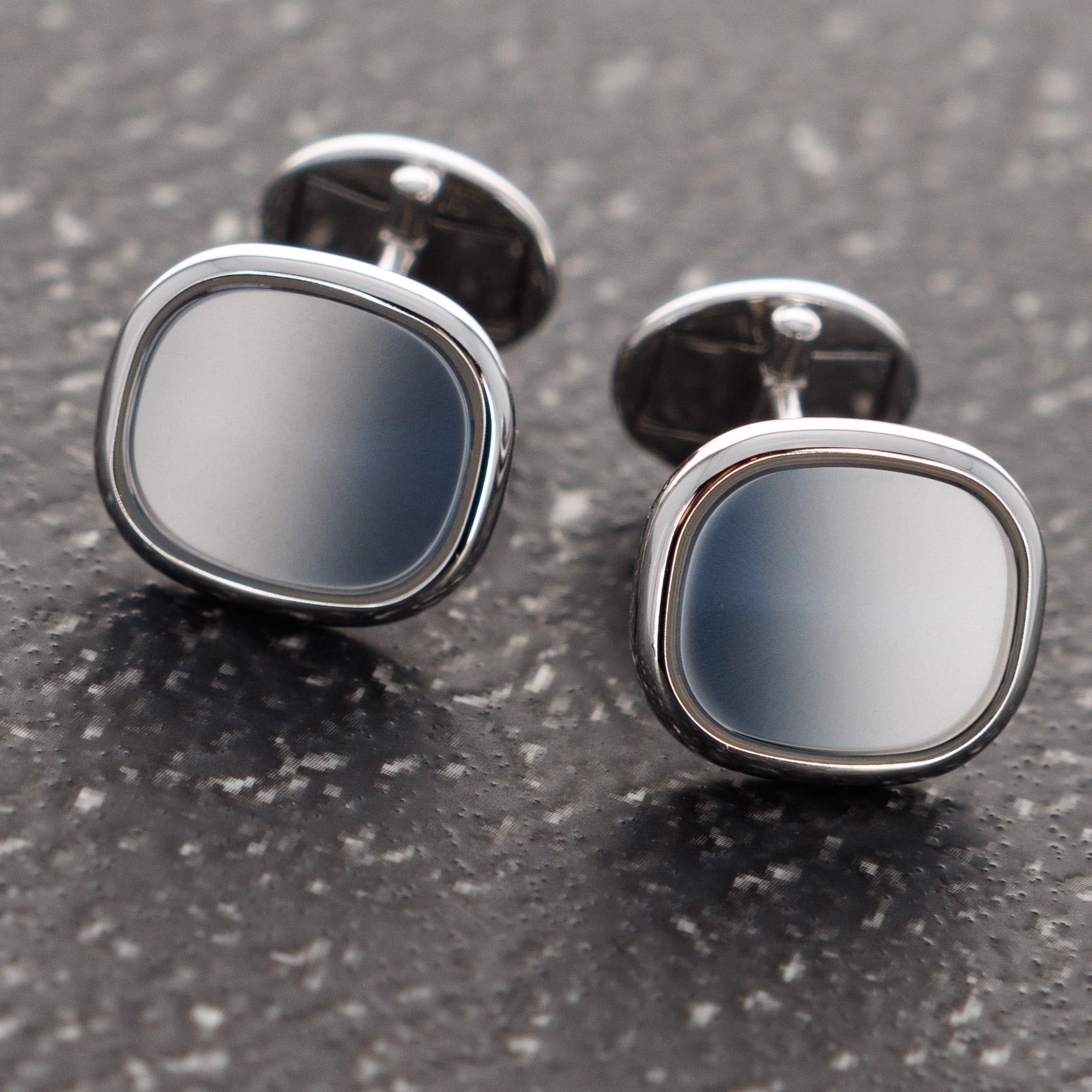 Patek Philippe White Gold and Blue Ellipse Cufflinks