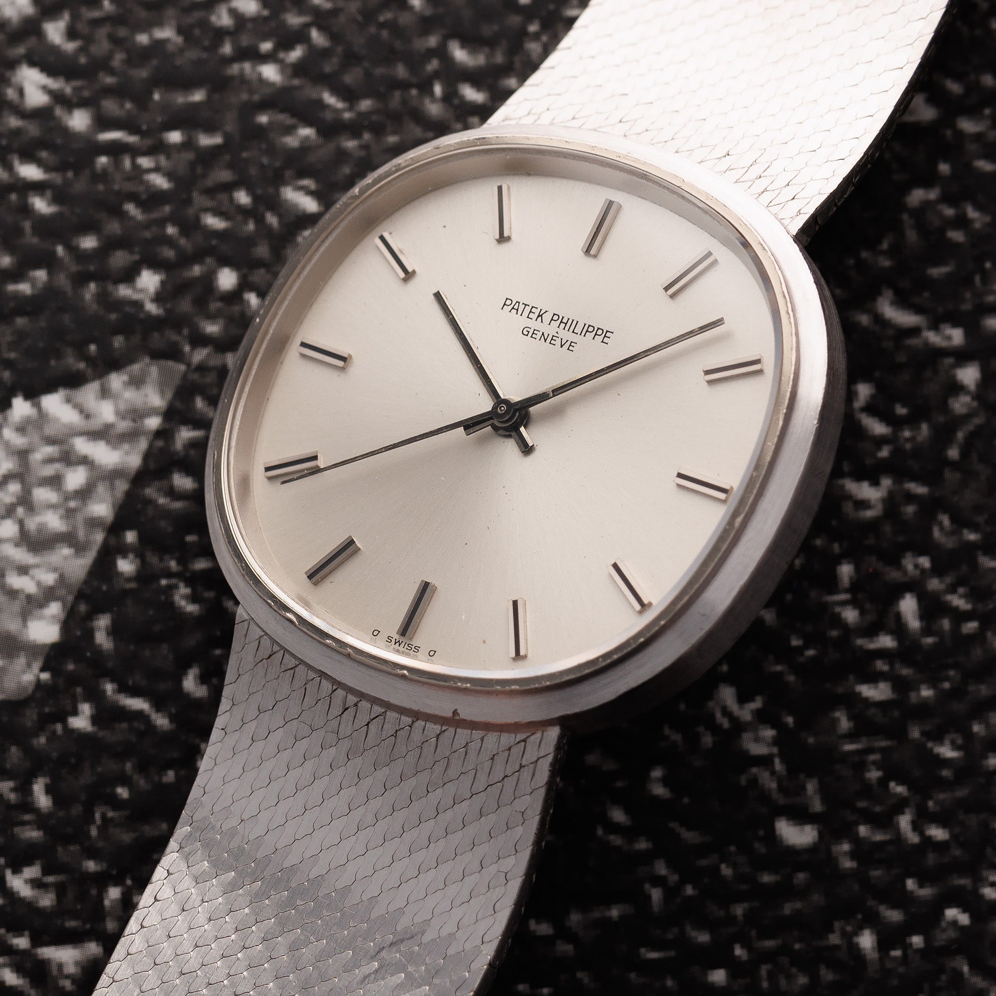 Patek Philippe White Gold Back Wind Golden Ellipse Ref. 3586