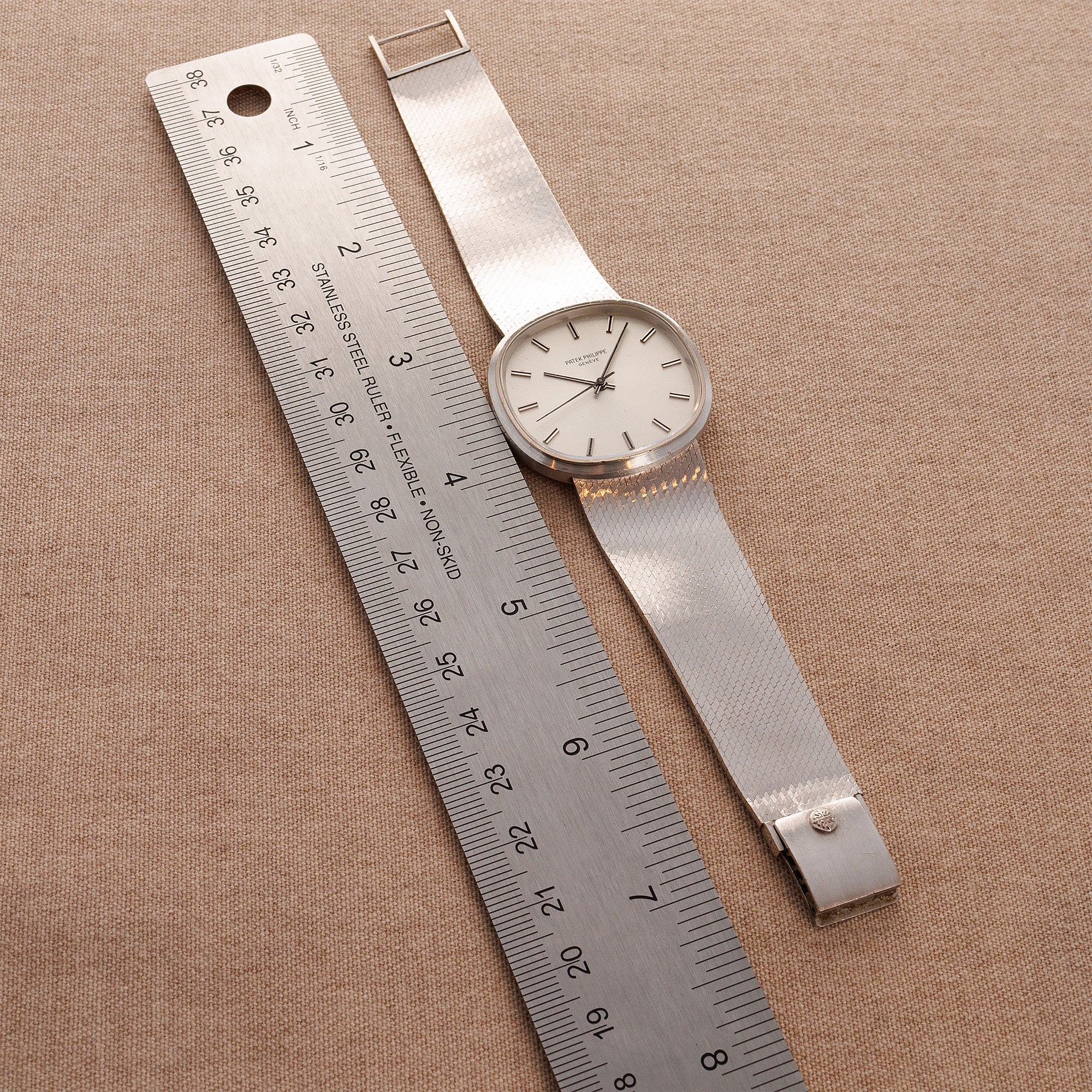 Patek Philippe White Gold Back Wind Golden Ellipse Ref. 3586