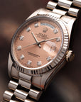 Rolex White Gold Day Date Ref. 18239 with Salmon Dial