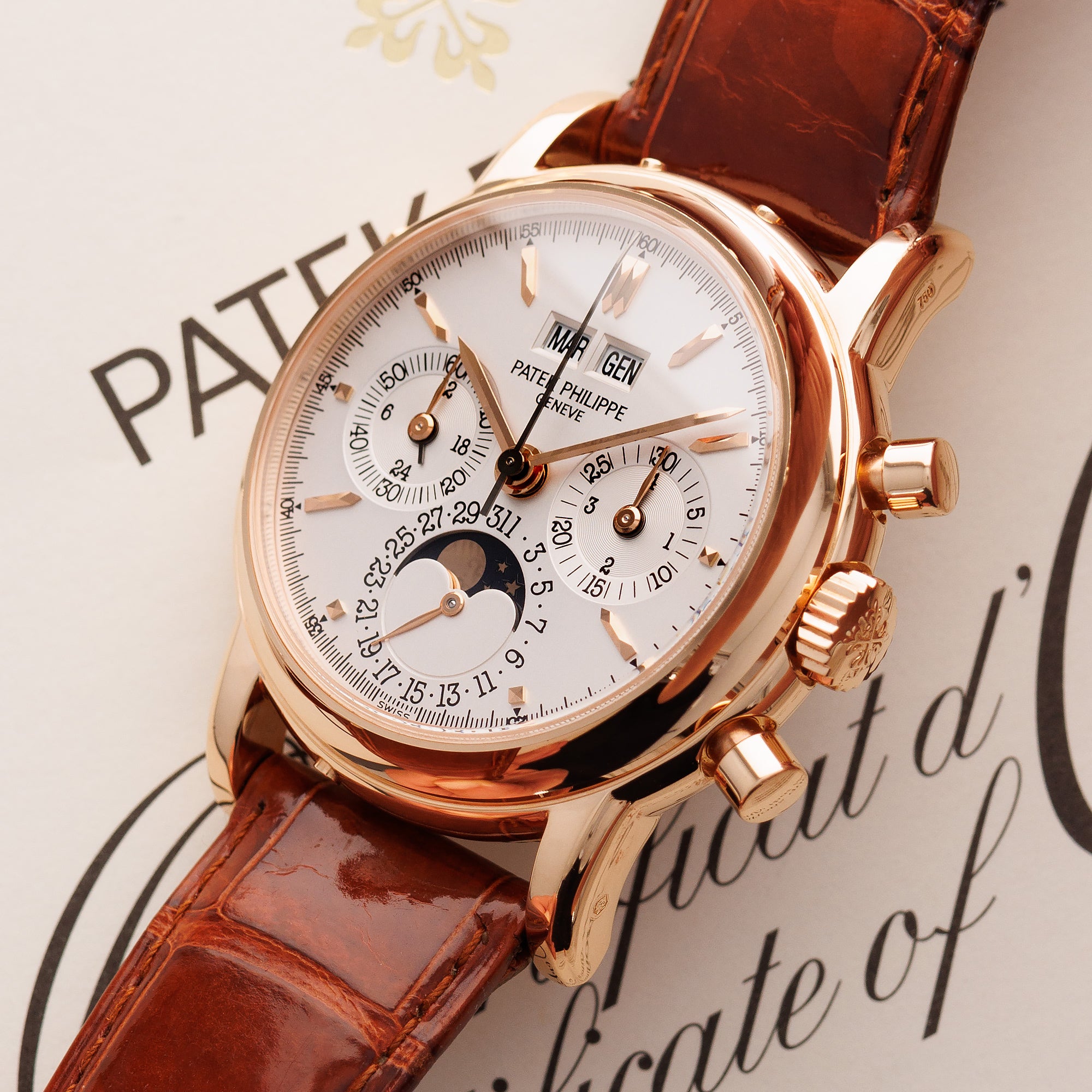 Patek Philippe - Patek Philippe Rose Gold Perpetual Calendar Chronograph Ref. 3970 - The Keystone Watches