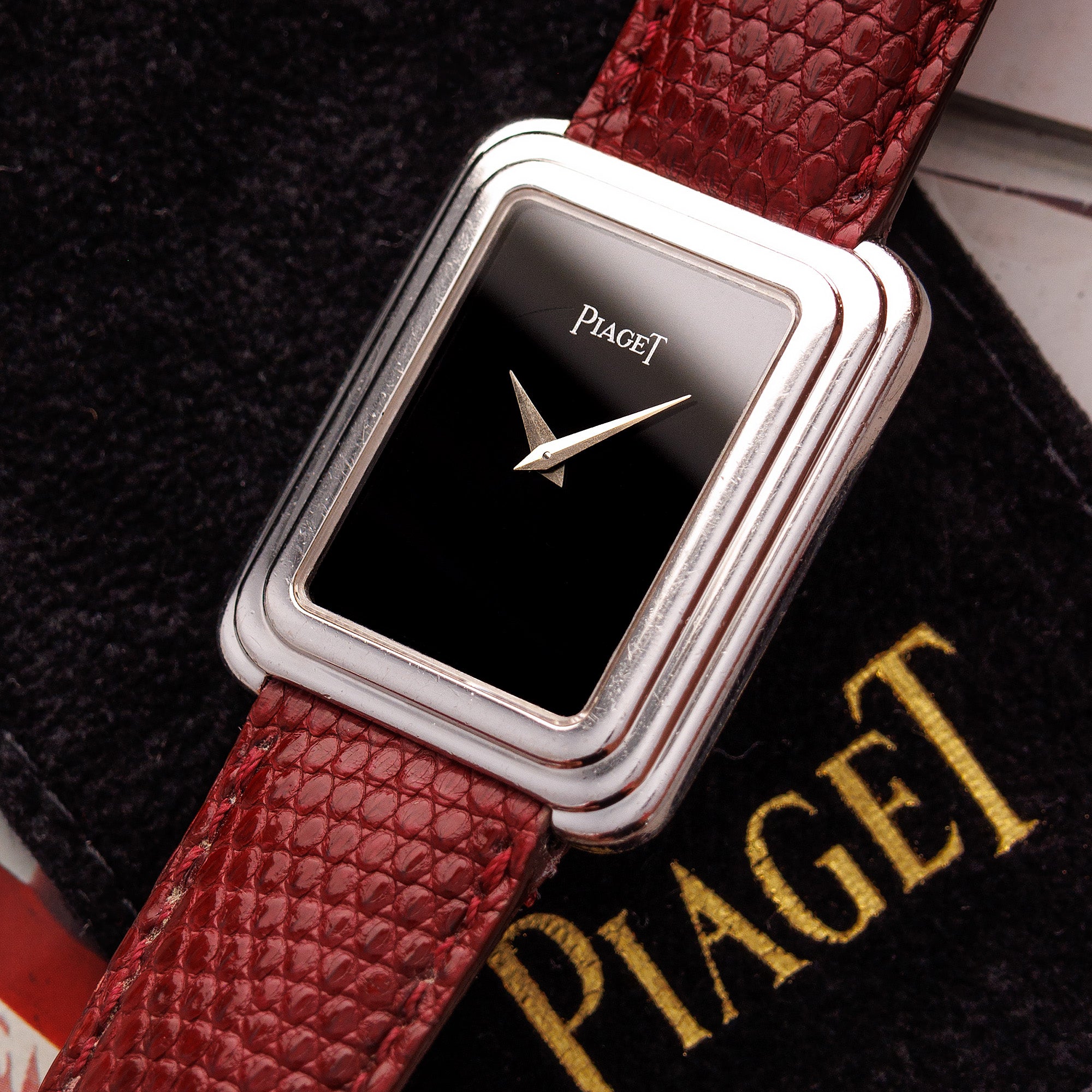 Piaget White Gold and Onyx Protocole Watch Ref. 74121