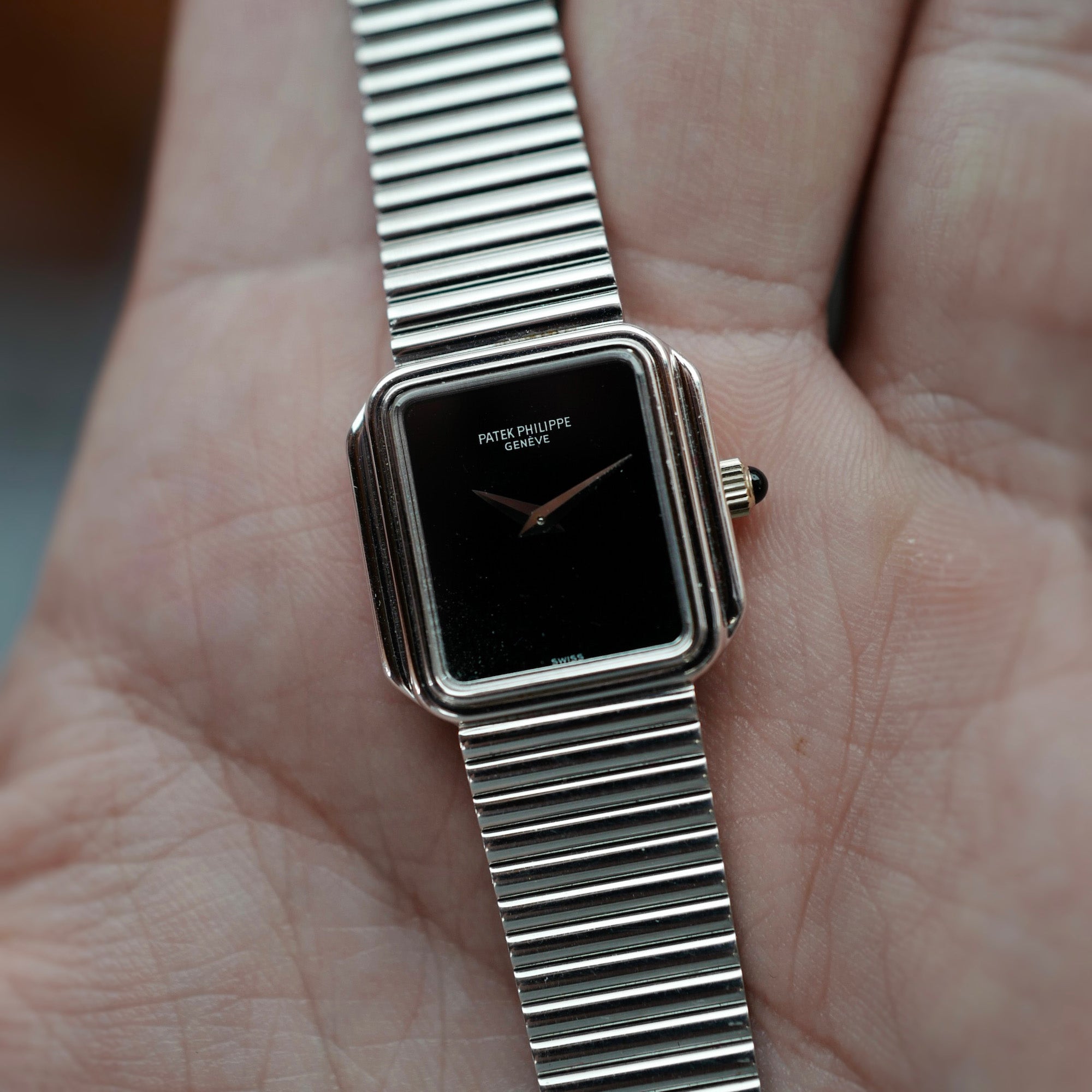 Patek White Gold and Onyx Integrated Watch Ref. 4429
