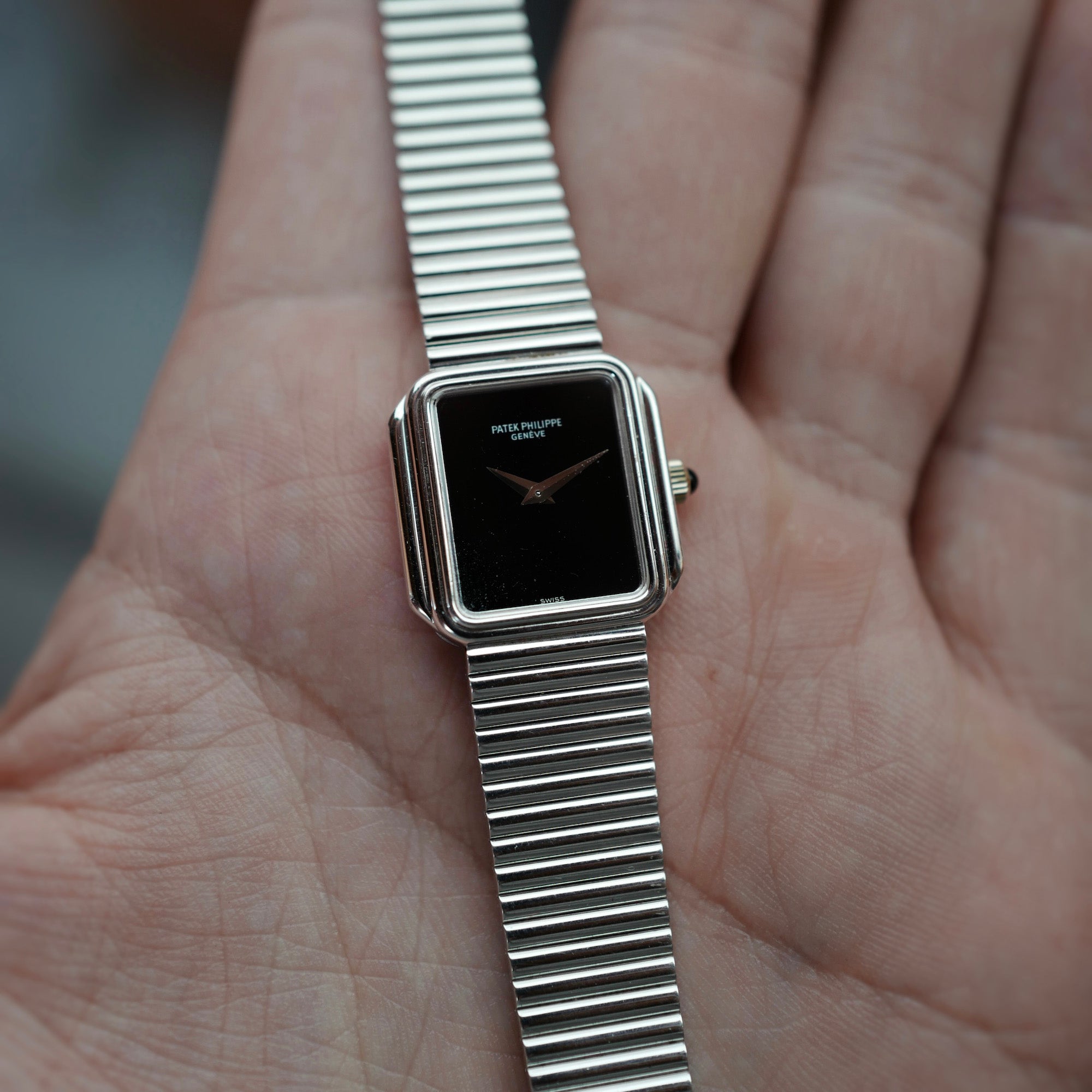 Patek White Gold and Onyx Integrated Watch Ref. 4429