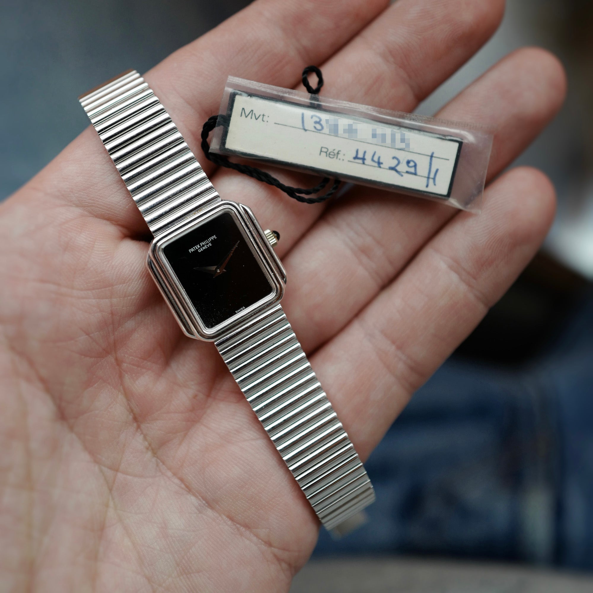 Patek White Gold and Onyx Integrated Watch Ref. 4429