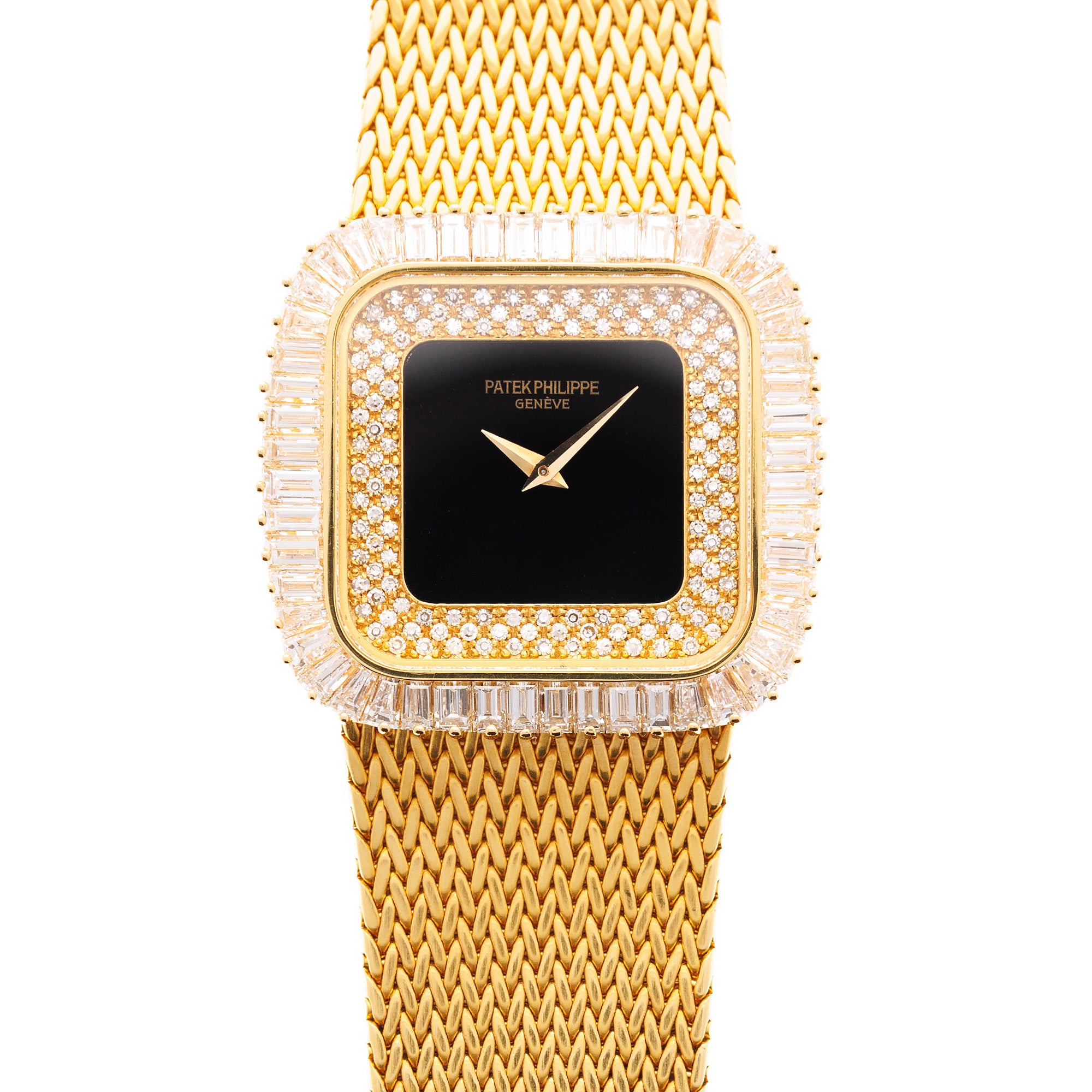 Patek Philippe Yellow Gold Diamond Onyx Watch Ref. 3625