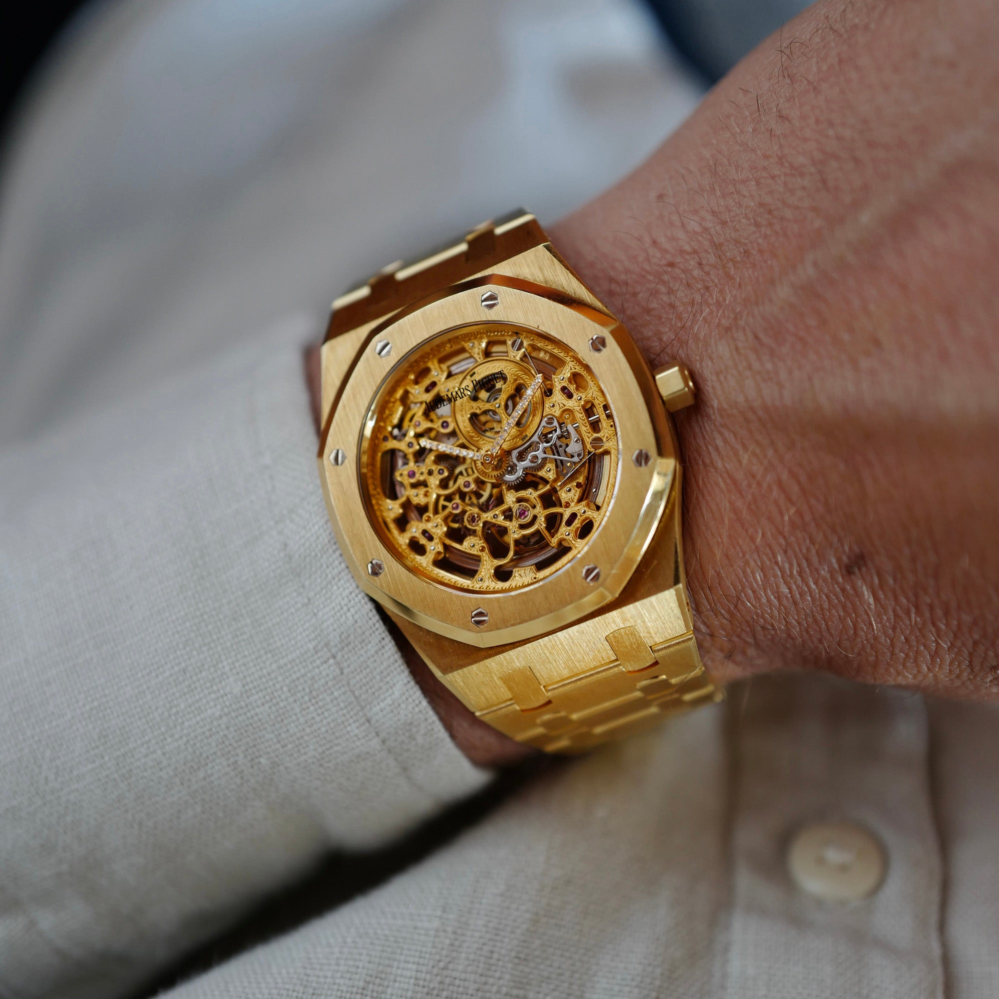 Audemars Piguet Yellow Gold Royal Oak Skeleton 14789