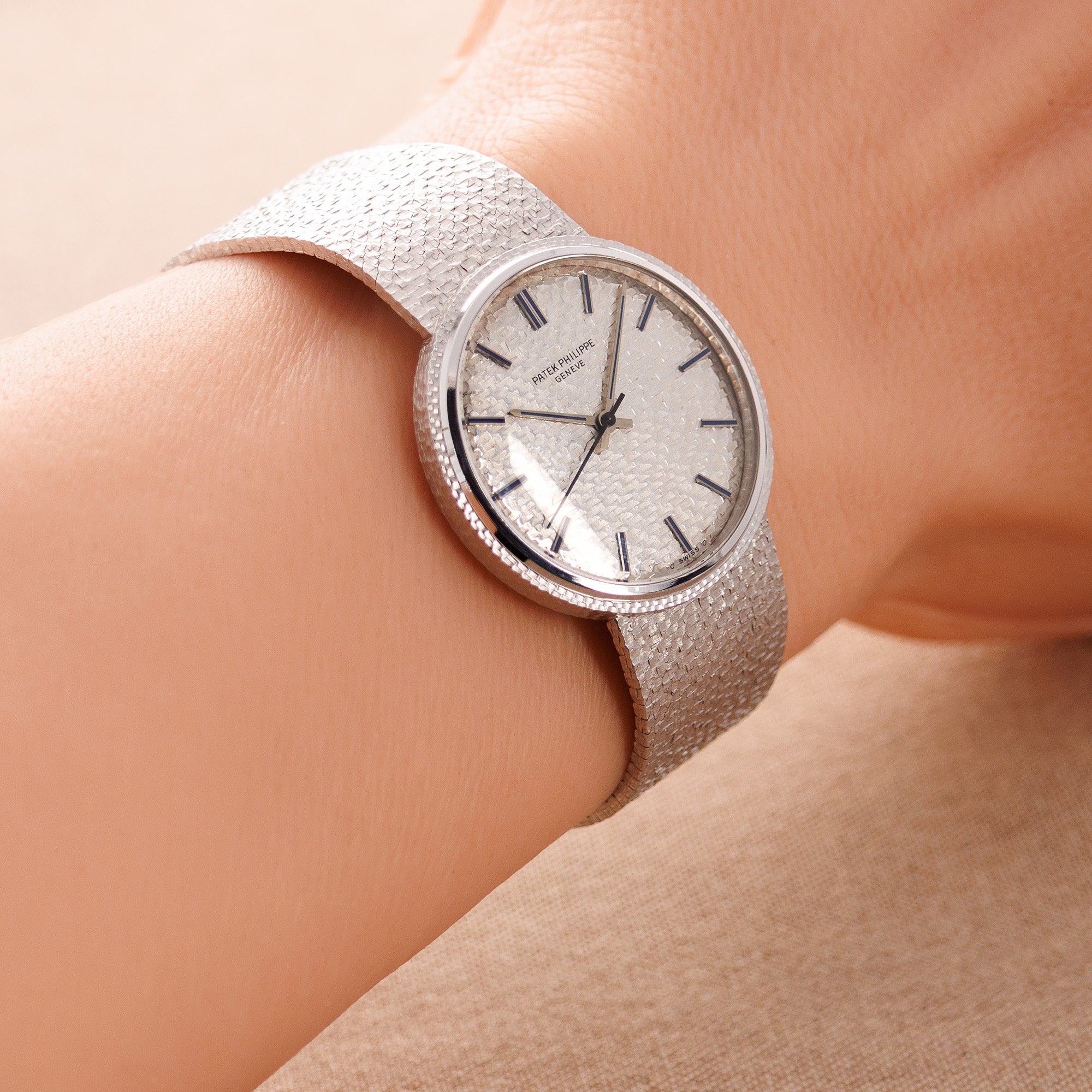 Patek Philippe White Gold Calatrava Ref. 3563 with Blue Marker Sigma Dial