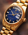 Rolex Yellow Gold Day-Date Ref. 18078 with Blue Vignette Dial