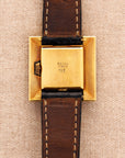 Gucci Yellow Gold and Lapis Square Watch