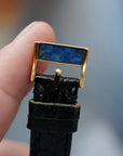 Gucci Yellow Gold and Lapis Square Watch