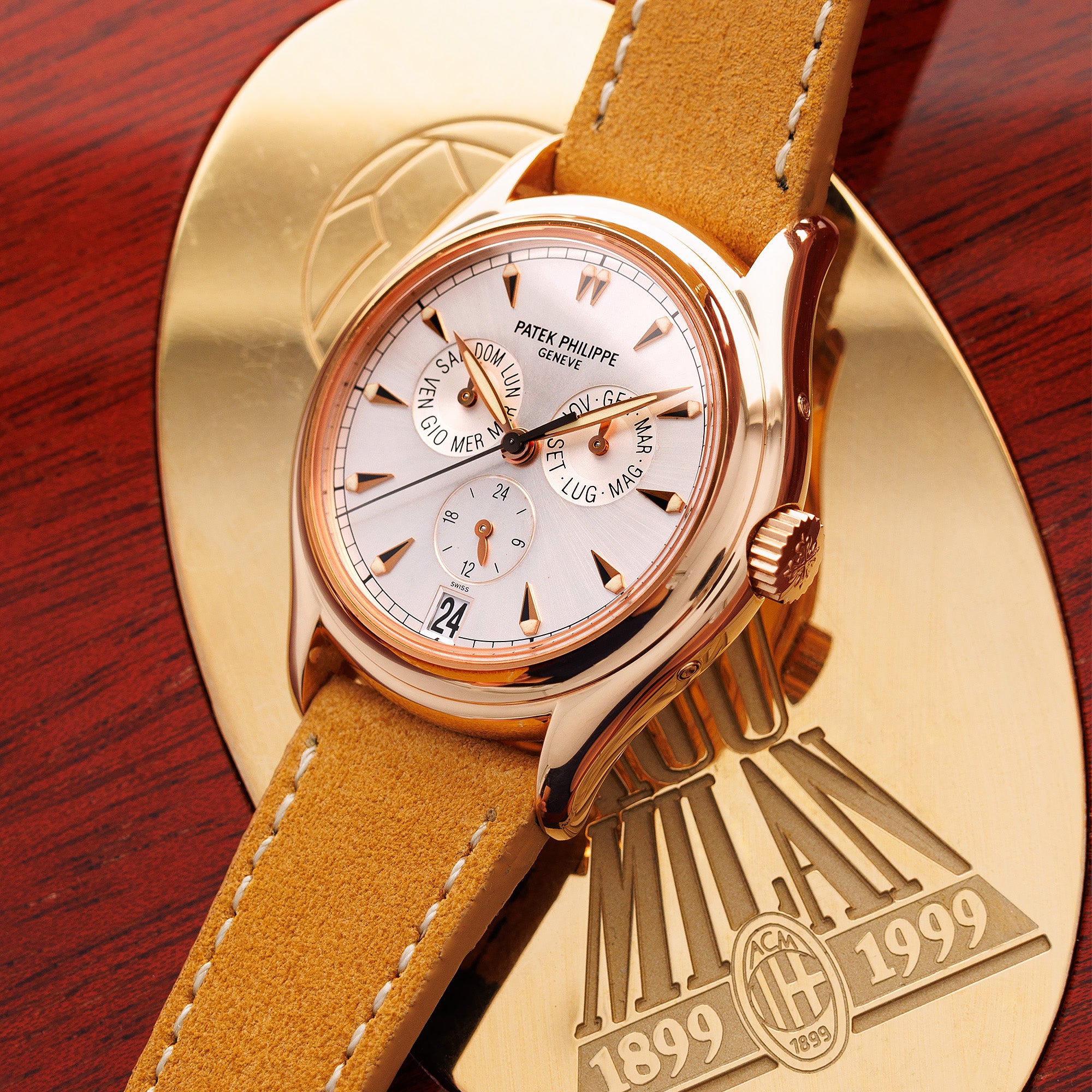 Patek Philippe Rose Gold Annual Calendar Ref. 5035 One of 100 Made for AC Milan