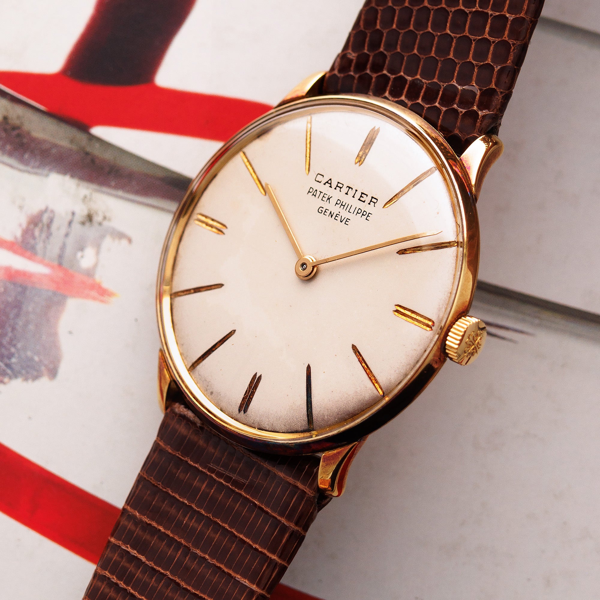 Patek Philippe Yellow Gold Calatrava Watch Ref. 2573, Retailed by Cartier