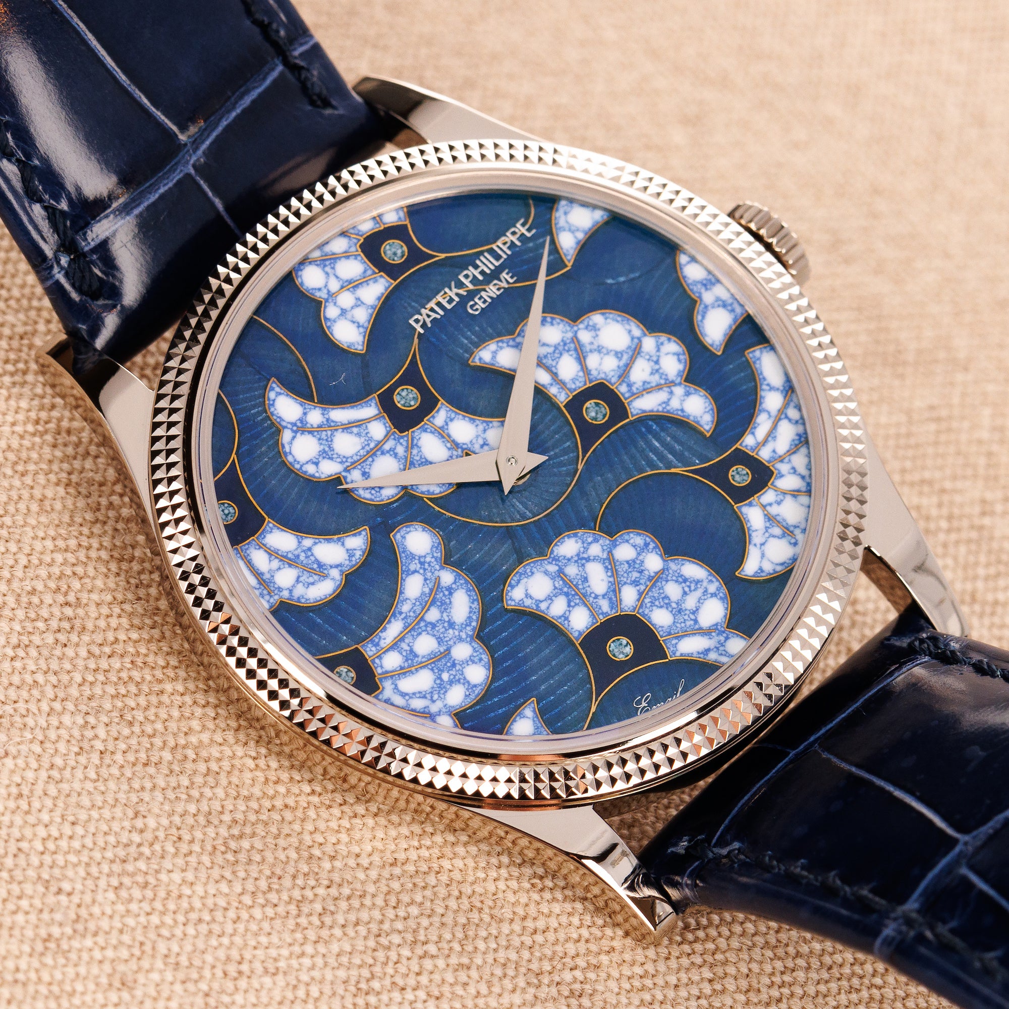 Patek Philippe White Gold Calatrava Handcraft Watch Ref. 5177