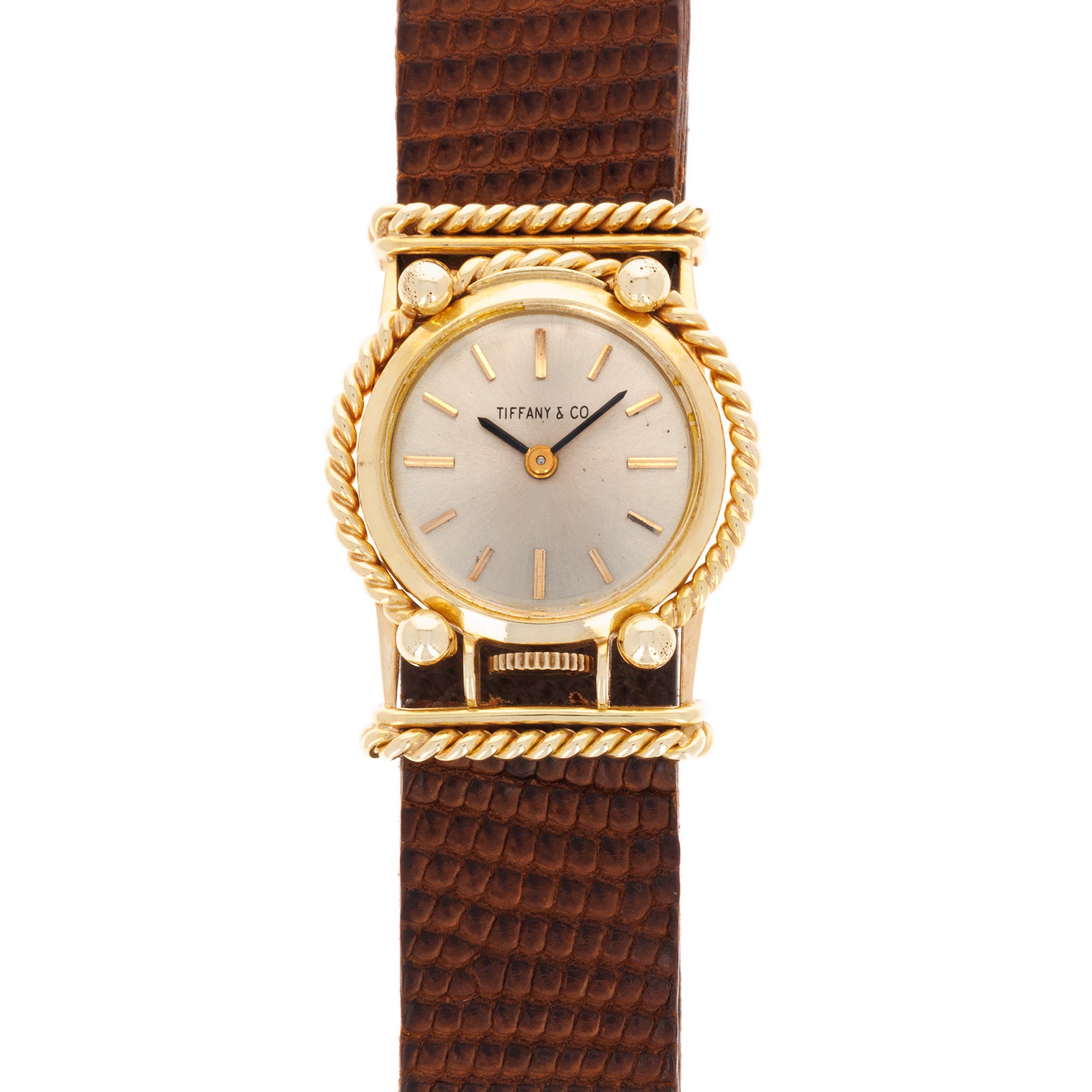 Tiffany & Co. - Tiffany & Co. Schlumberger Yellow Gold Watch with Engraving - The Keystone Watches
