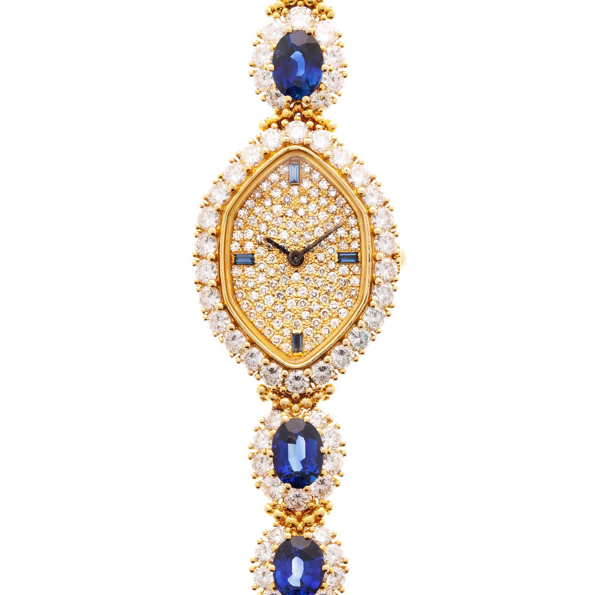 Patek Philippe - Patek Philippe Yellow Gold Diamond & Sapphire Watch Ref. 4665 - The Keystone Watches