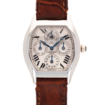 Cartier Platinum Tortue Perpetual Calendar Watch Ref. 2646