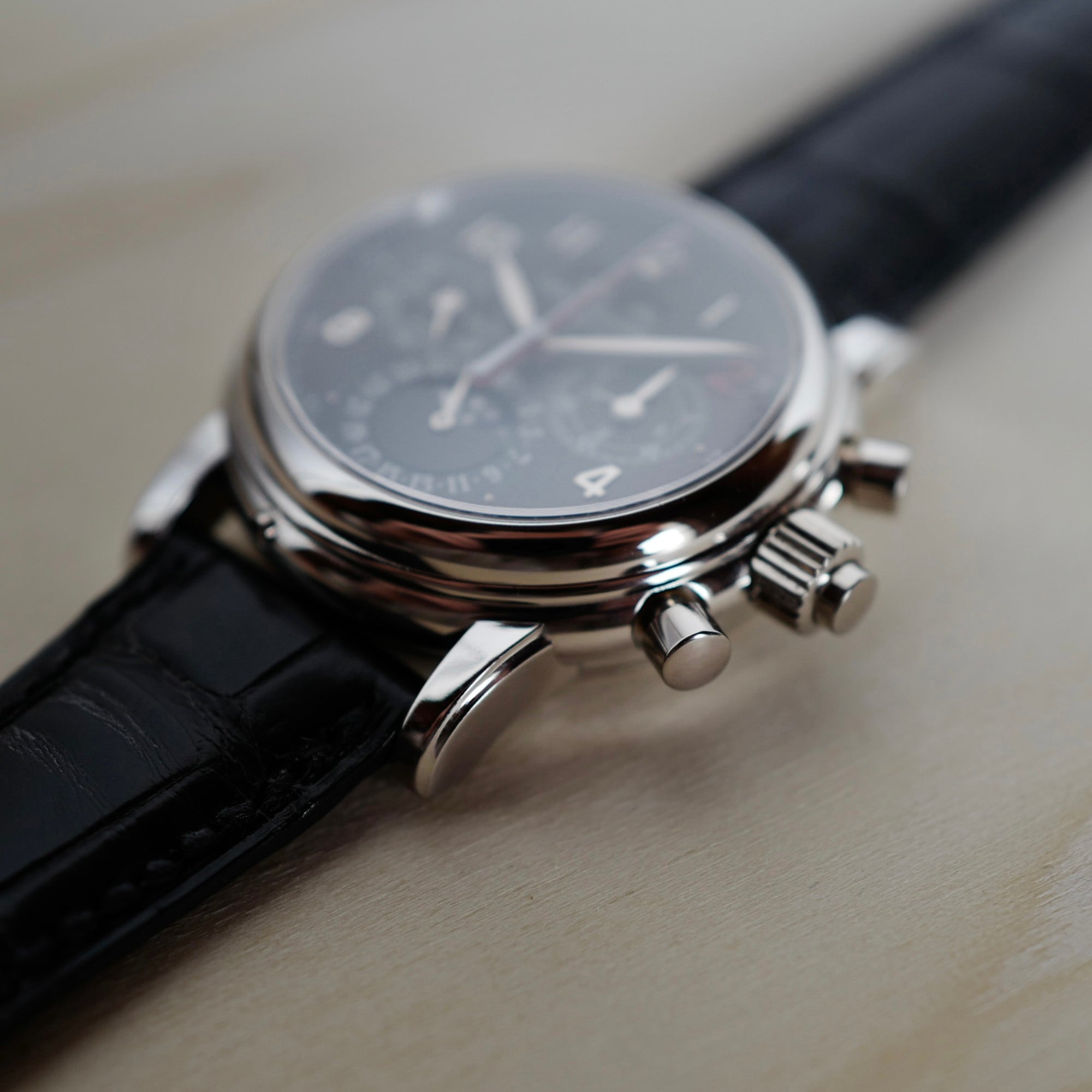 Patek Philippe - Patek Philippe Platinum Perpetual Calendar Split Seconds Chronograph Ref. 5004P with Unique Red Numeral 2 (Private Sale) - The Keystone Watches