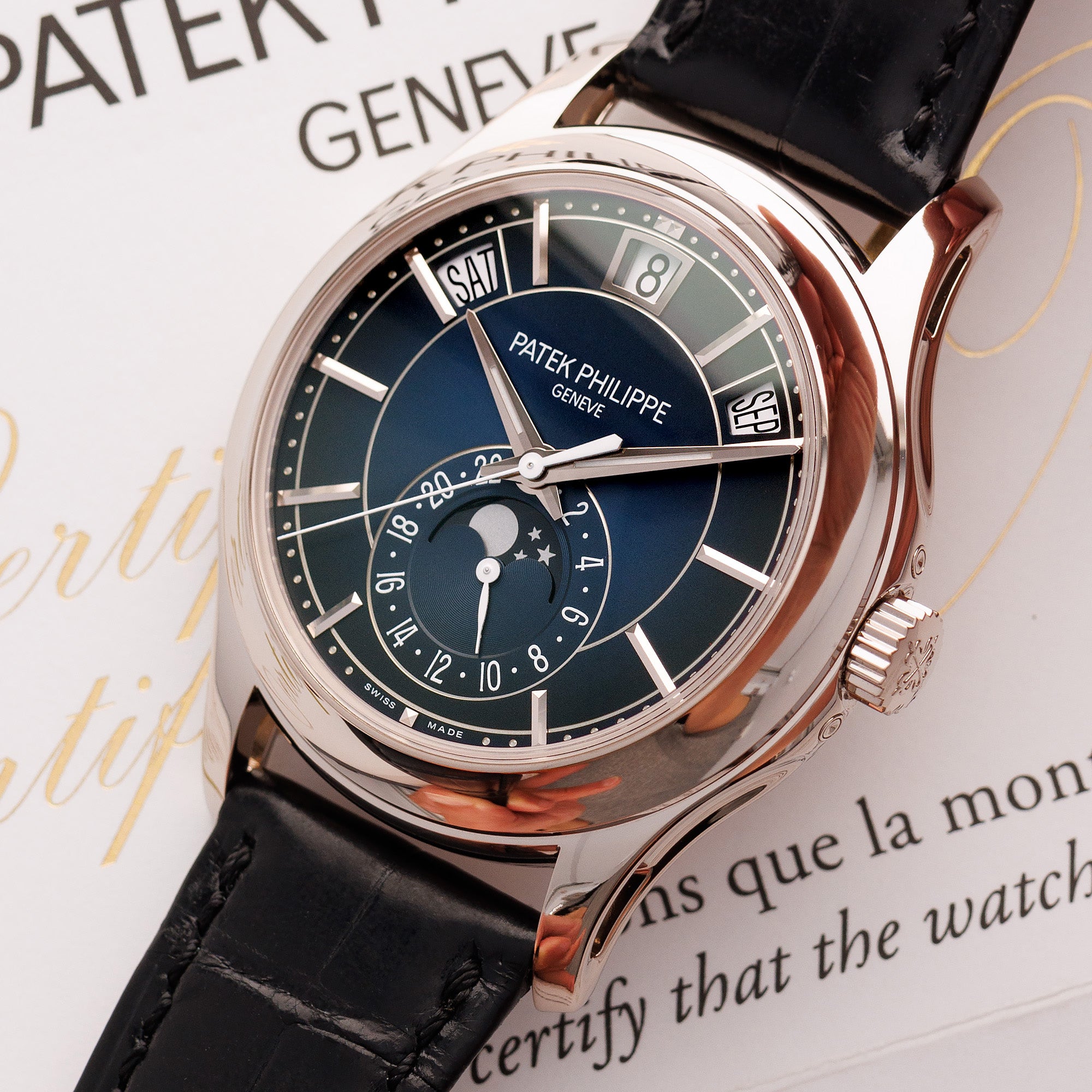 Patek Philippe - Patek Philippe White Gold Annual Calendar Watch Ref. 5205 - The Keystone Watches