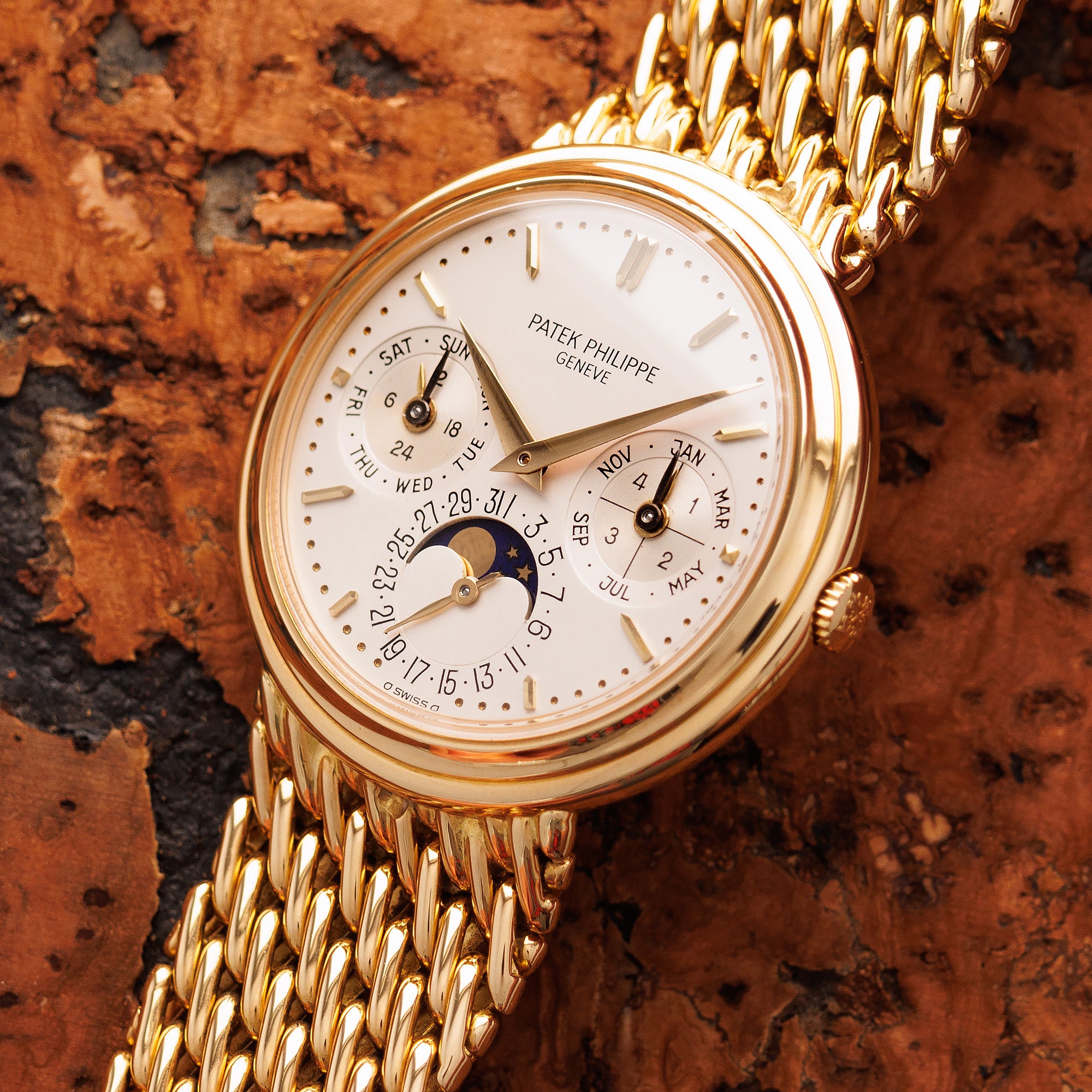 Patek Philippe Yellow Gold Perpetual Calendar Watch Ref. 3945